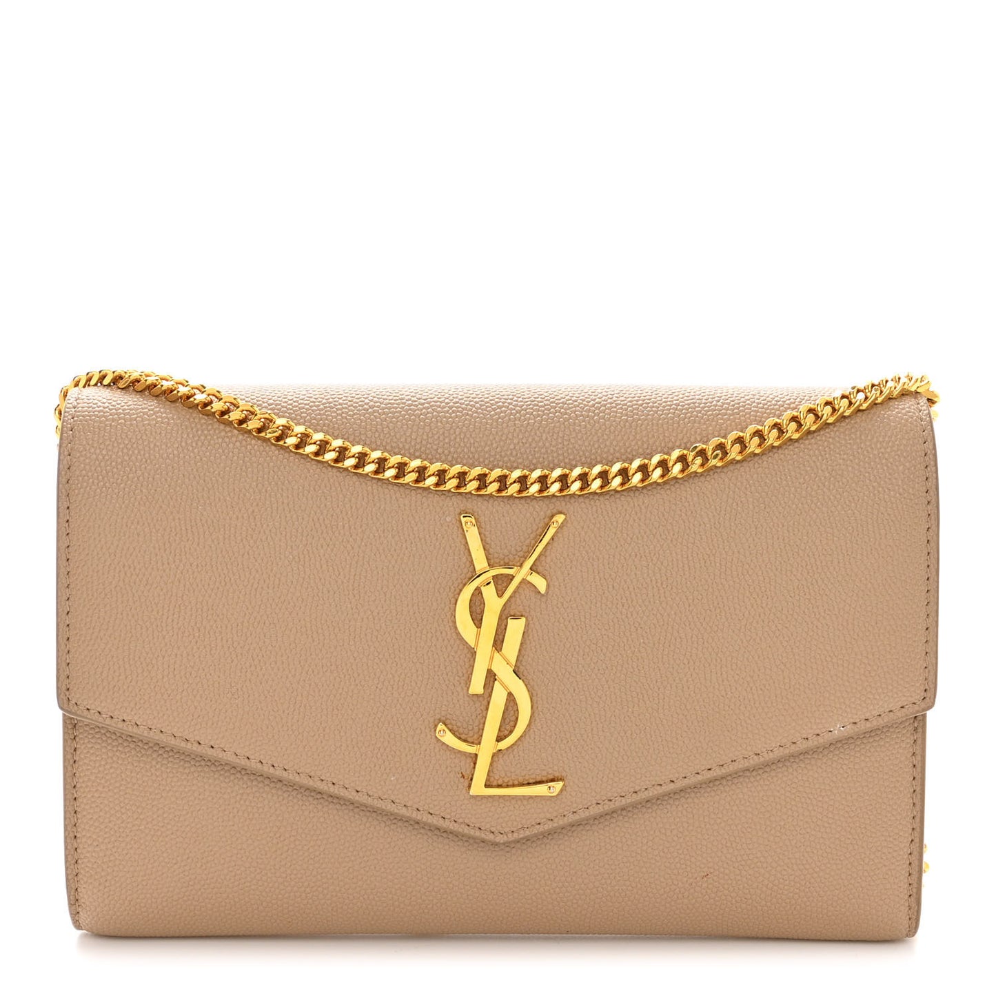 Grain De Poudre Monogram Uptown Chain Wallet Dark Beige