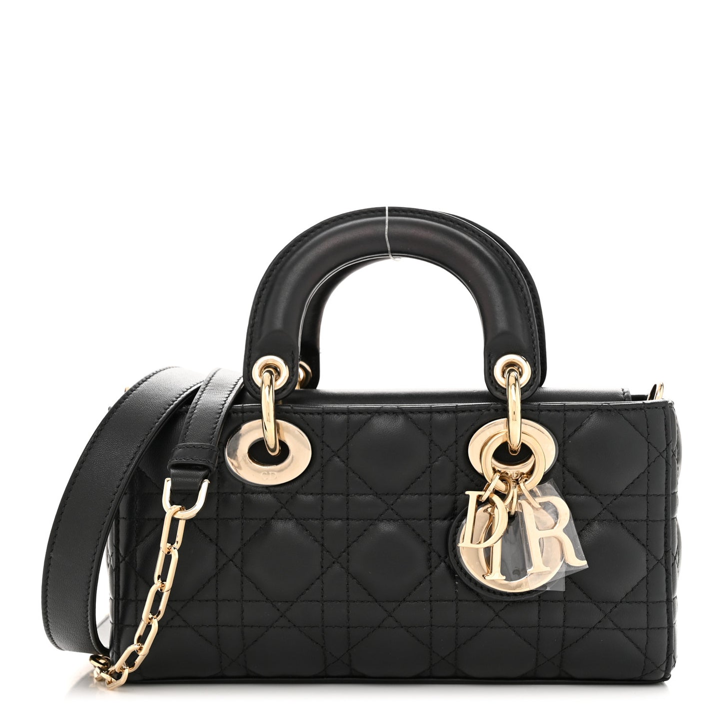 Lambskin Cannage Small Lady D-Joy Black