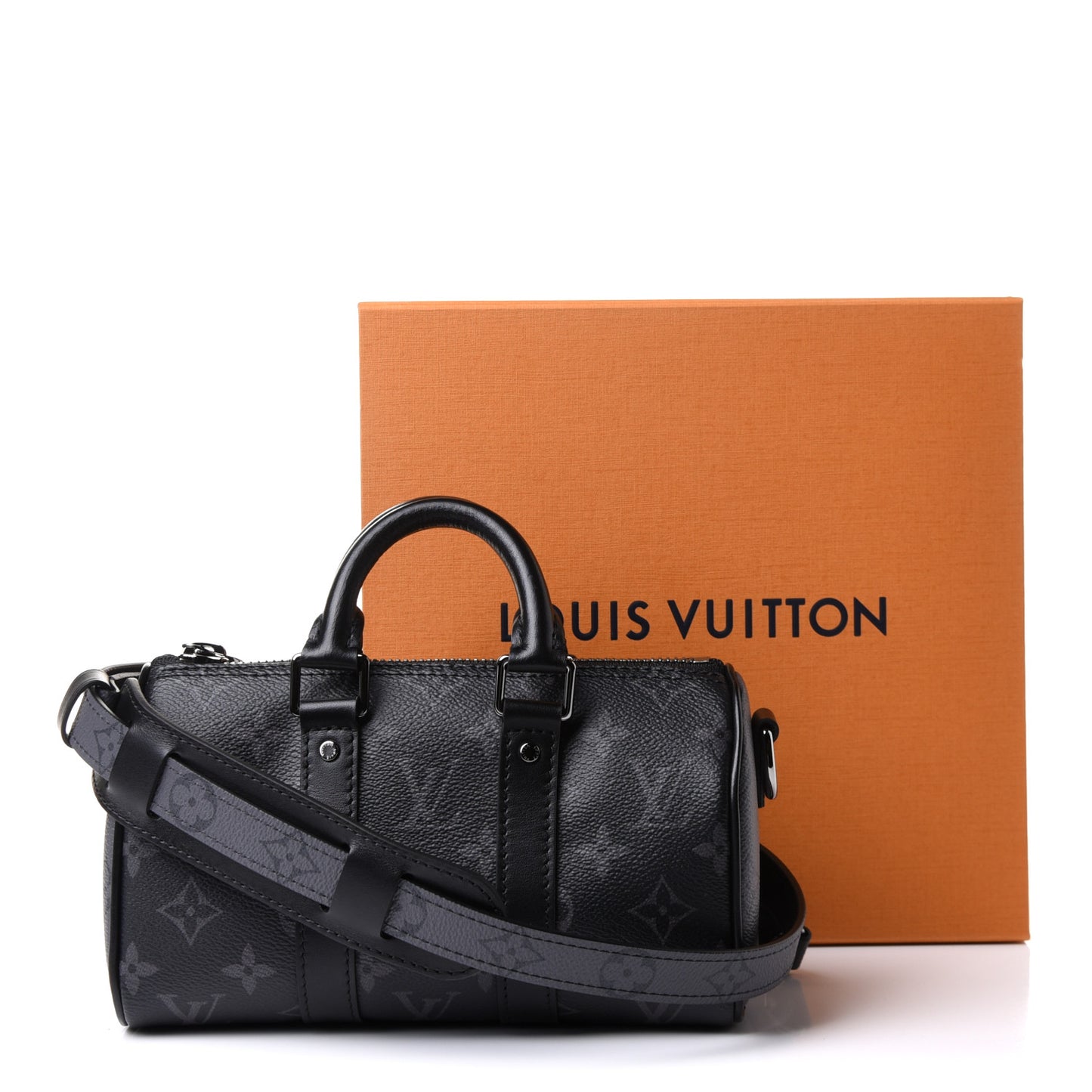 Reverse Monogram Eclipse Keepall XS Black