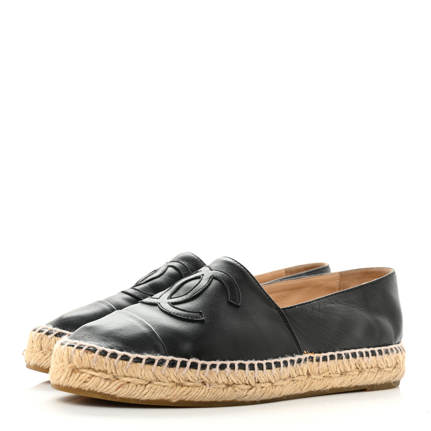 Lambskin CC Espadrilles 38 Black