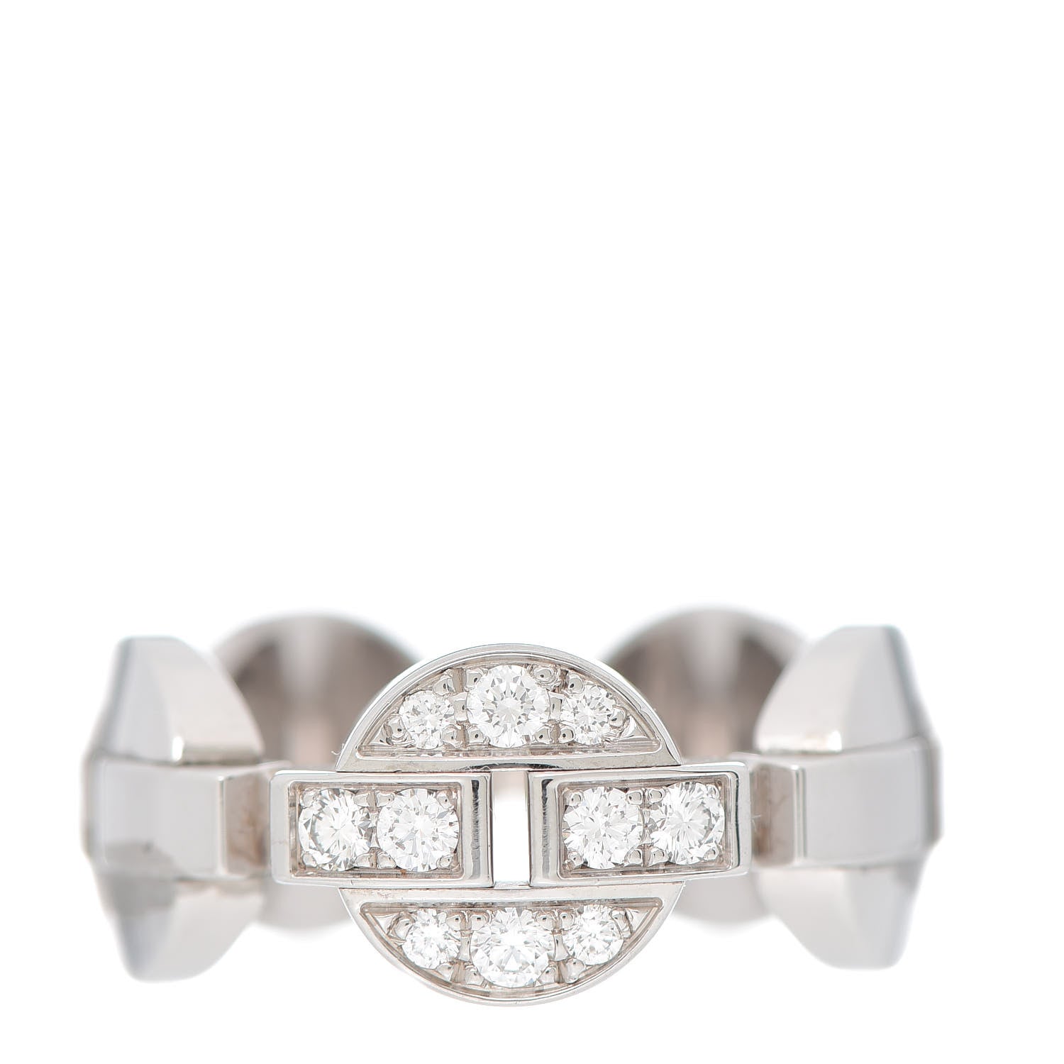 Cartier 18K White Gold Diamond Himalia Ring 53 6.25 1 of 5