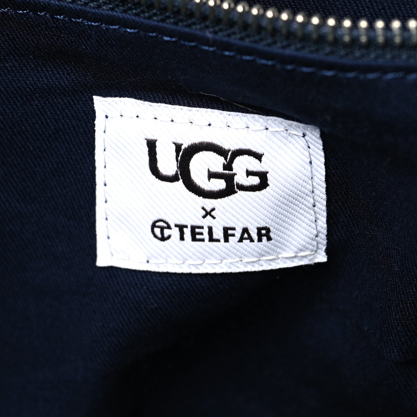 X UGG Denim Shearling Medium Shopping Bag Raw Denim