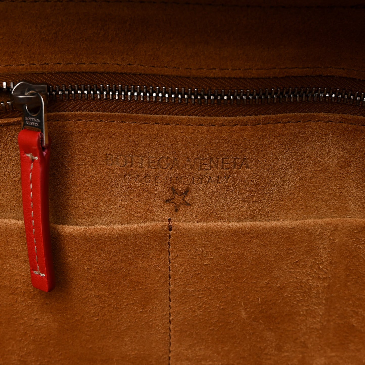 French Calfskin Maxi Intrecciato Medium Arco Red