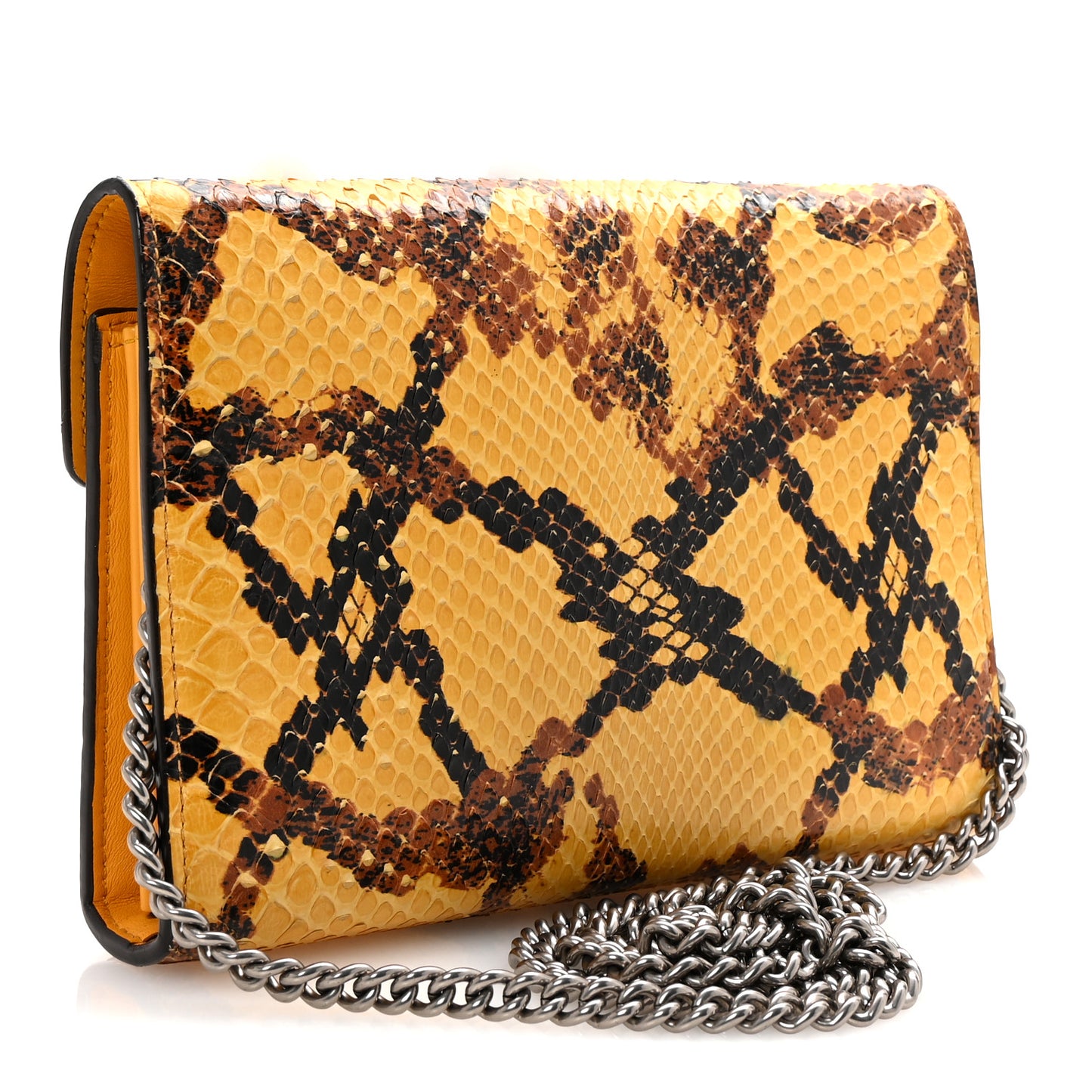 Snakeskin Mini Dionysus Chain Wallet Multicolor
