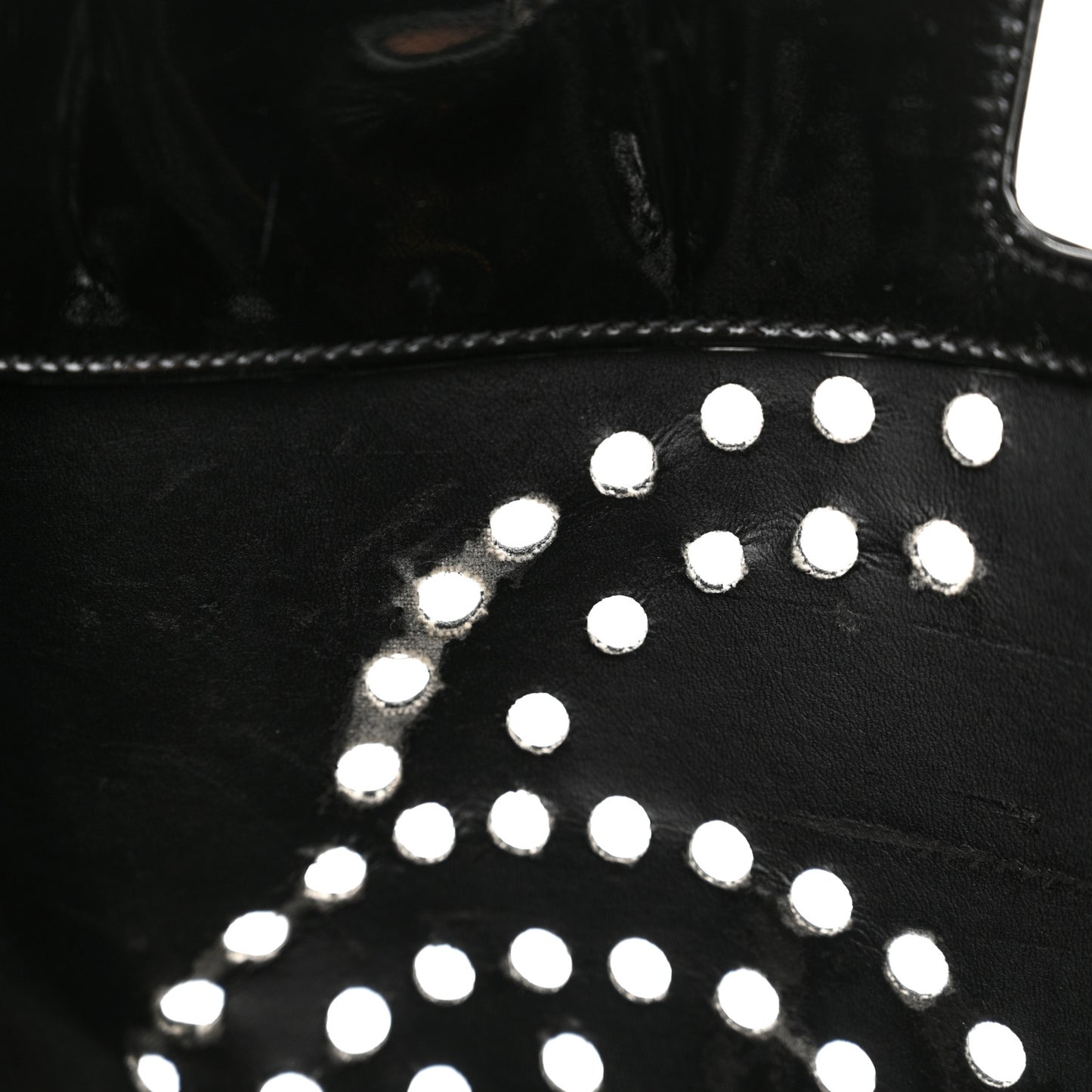 Patent Perforated CC Handle Bag Black