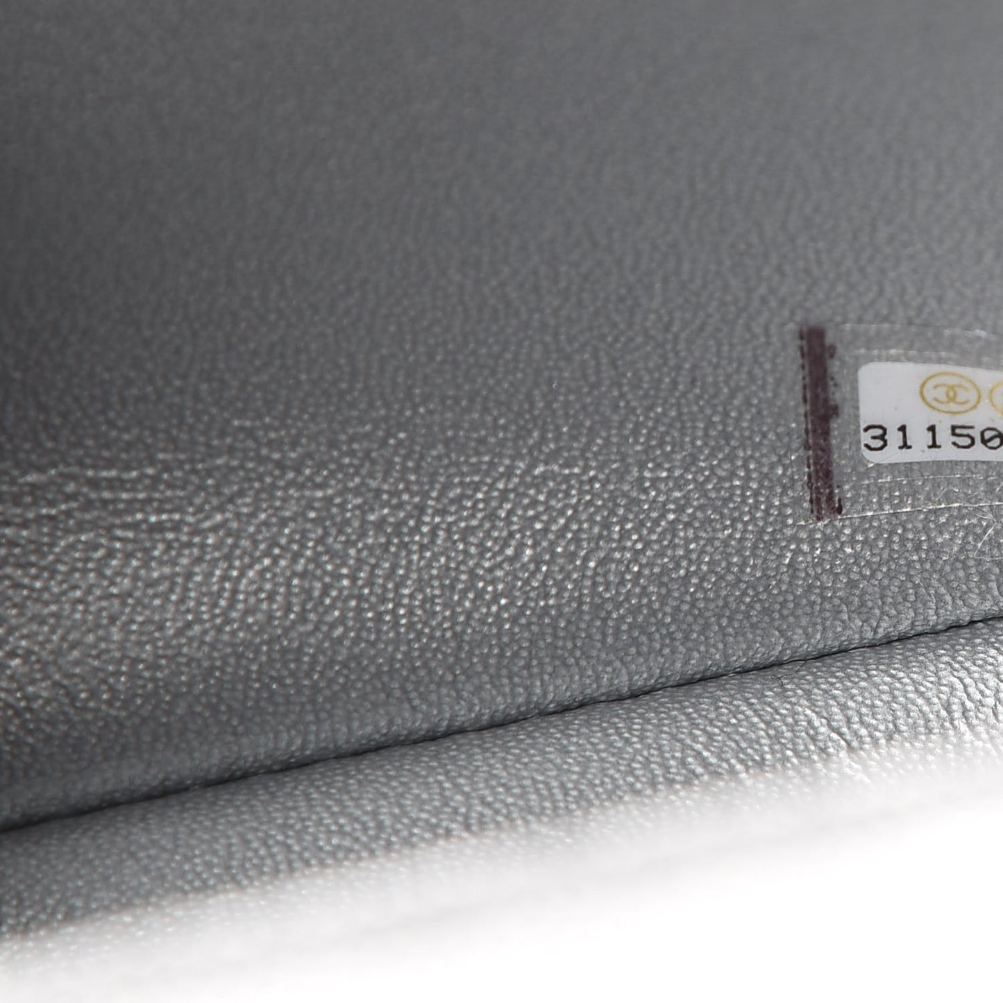 Metallic Caviar Quilted Mini Top Handle Rectangular Flap Silver