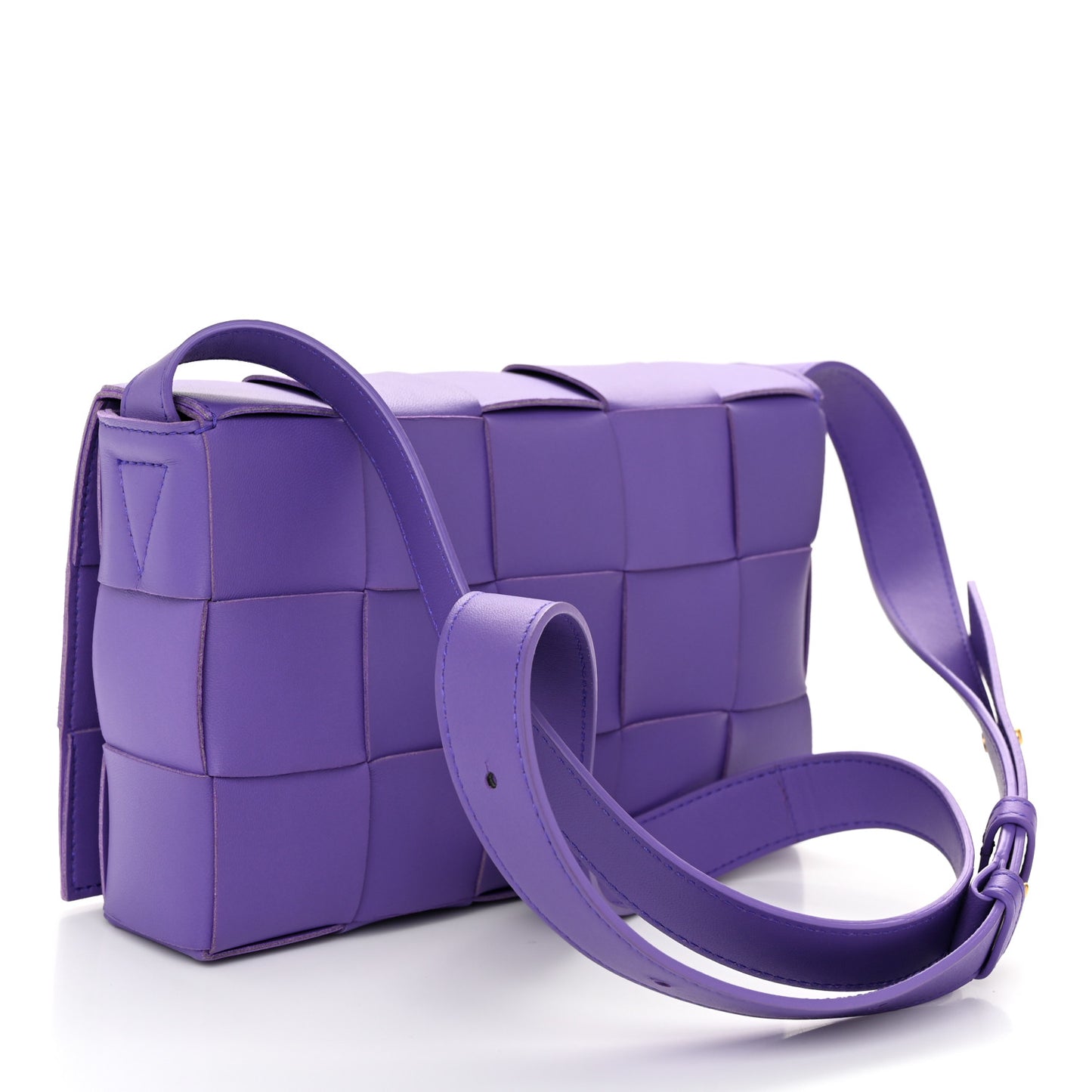 Lambskin Maxi Intrecciato Cassette Crossbody Bag Purple