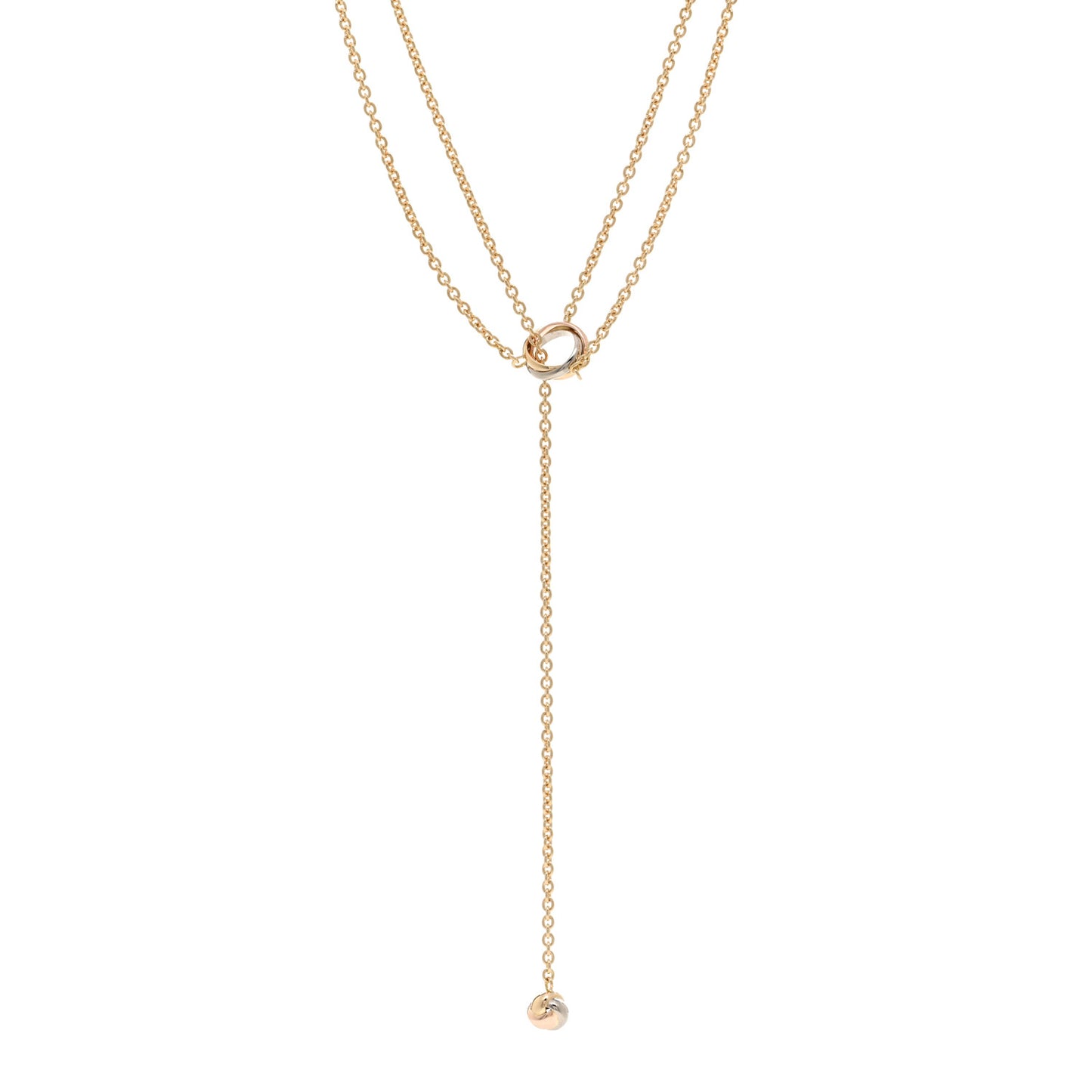 18K Pink Yellow White Gold Baby Trinity Pampilles Necklace