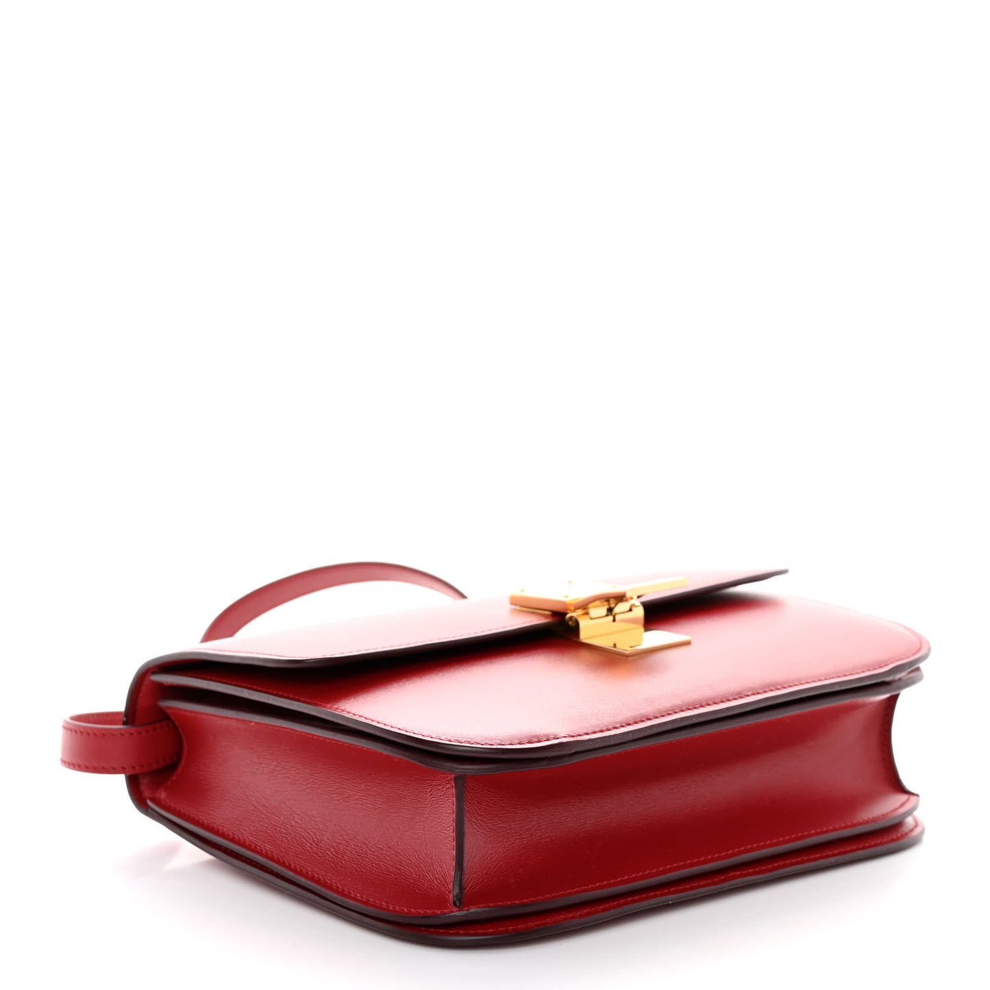 Box Calfskin Medium Classic Box Flap Bag Red