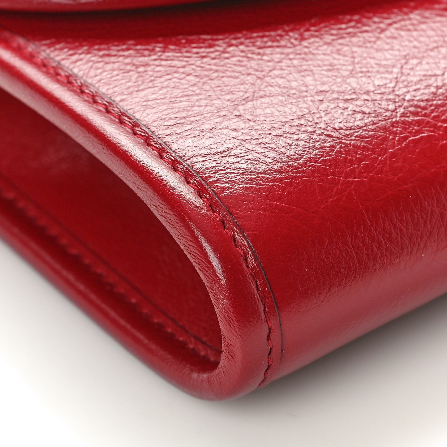 Textured Calfskin Web Mini Rajah Slim Flap Shoulder Bag Romantic Cherry