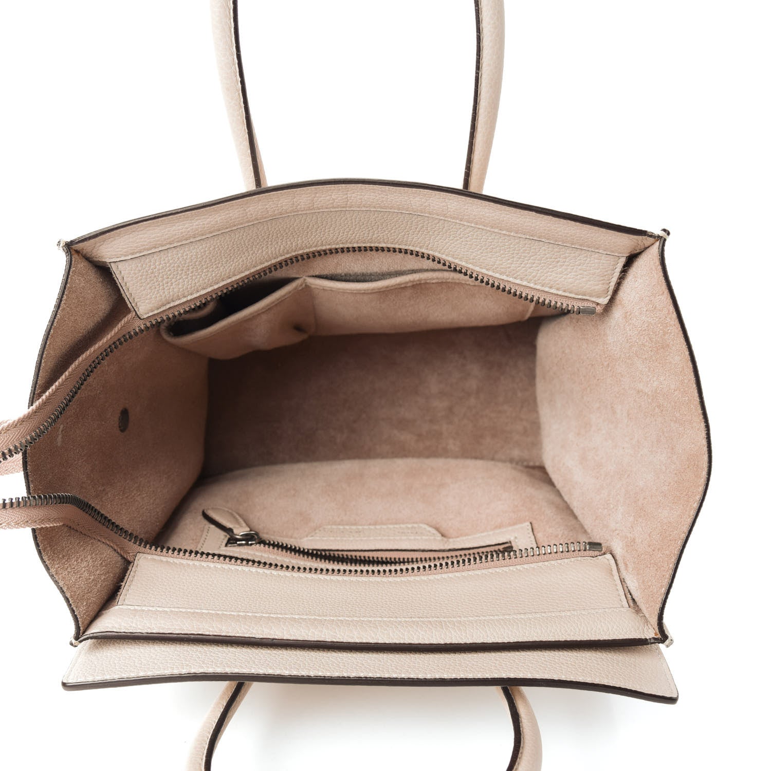 Celine Drummed Calfskin Micro Luggage Dune 5 of 10