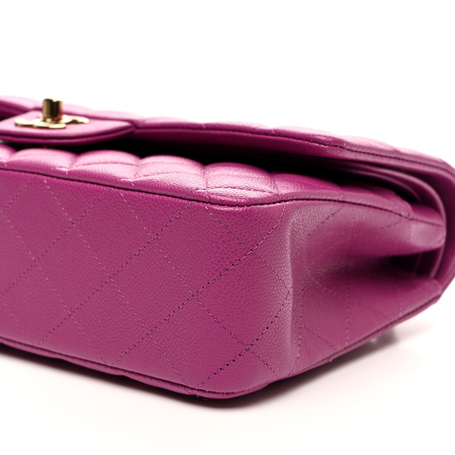 Chanel Caviar Quilted Medium Double Flap Purple 10 of 11