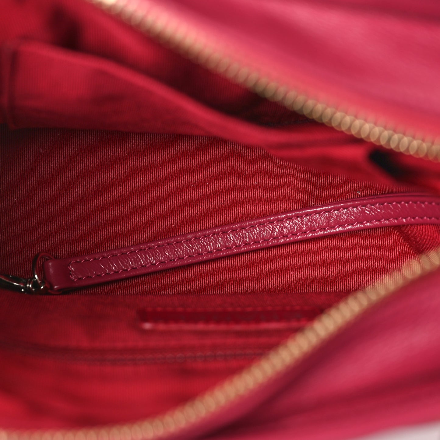 Aged Calfskin Chevron Quilted Small Gabrielle Hobo Dark Pink