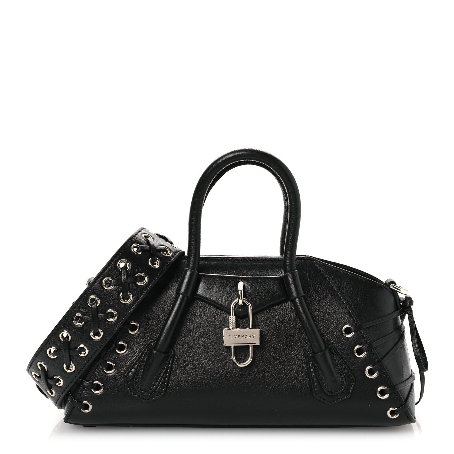 Givenchy Calfskin Lace Mini Antigona Stretch Black 1792877