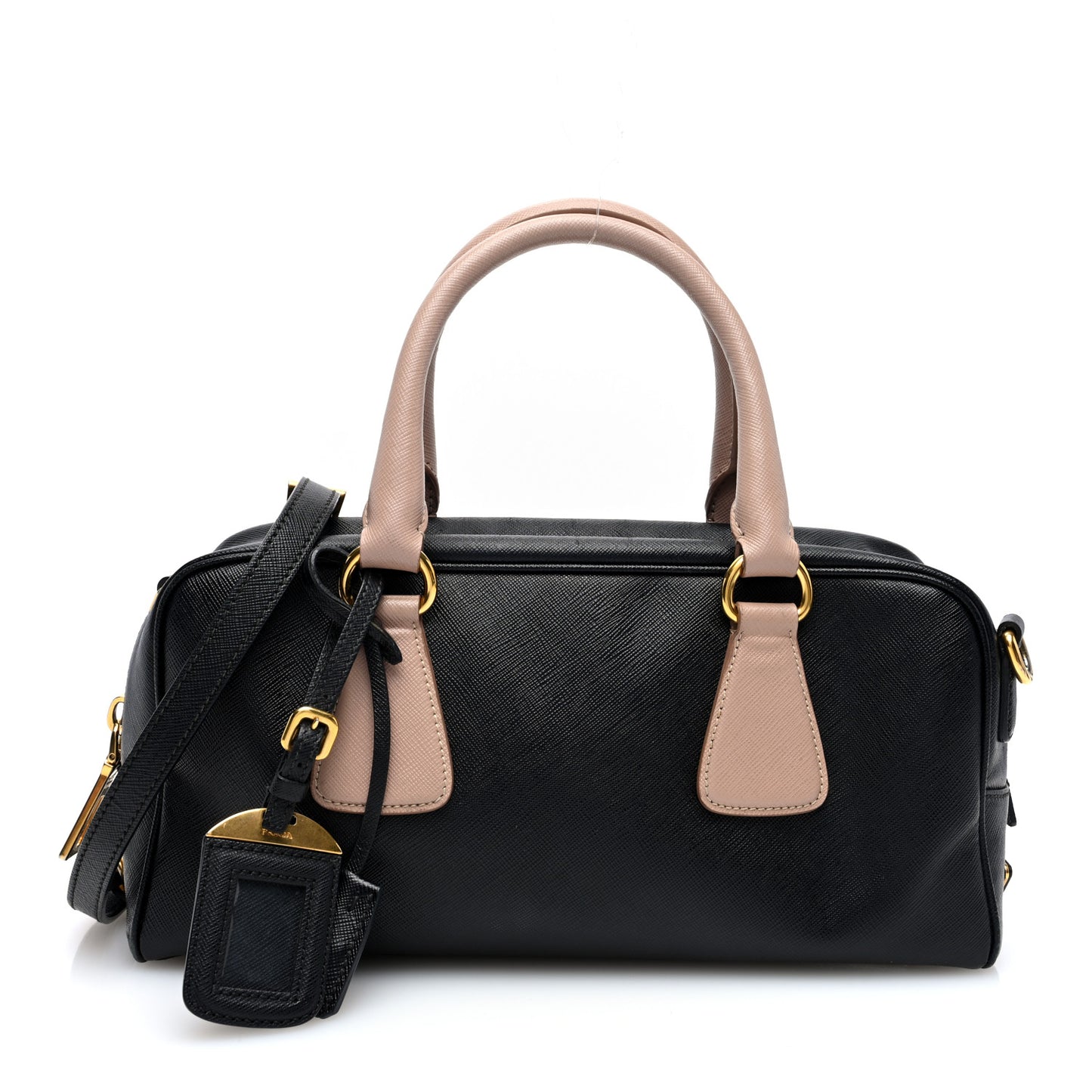 Saffiano Lux Bauletto Black Cammeo