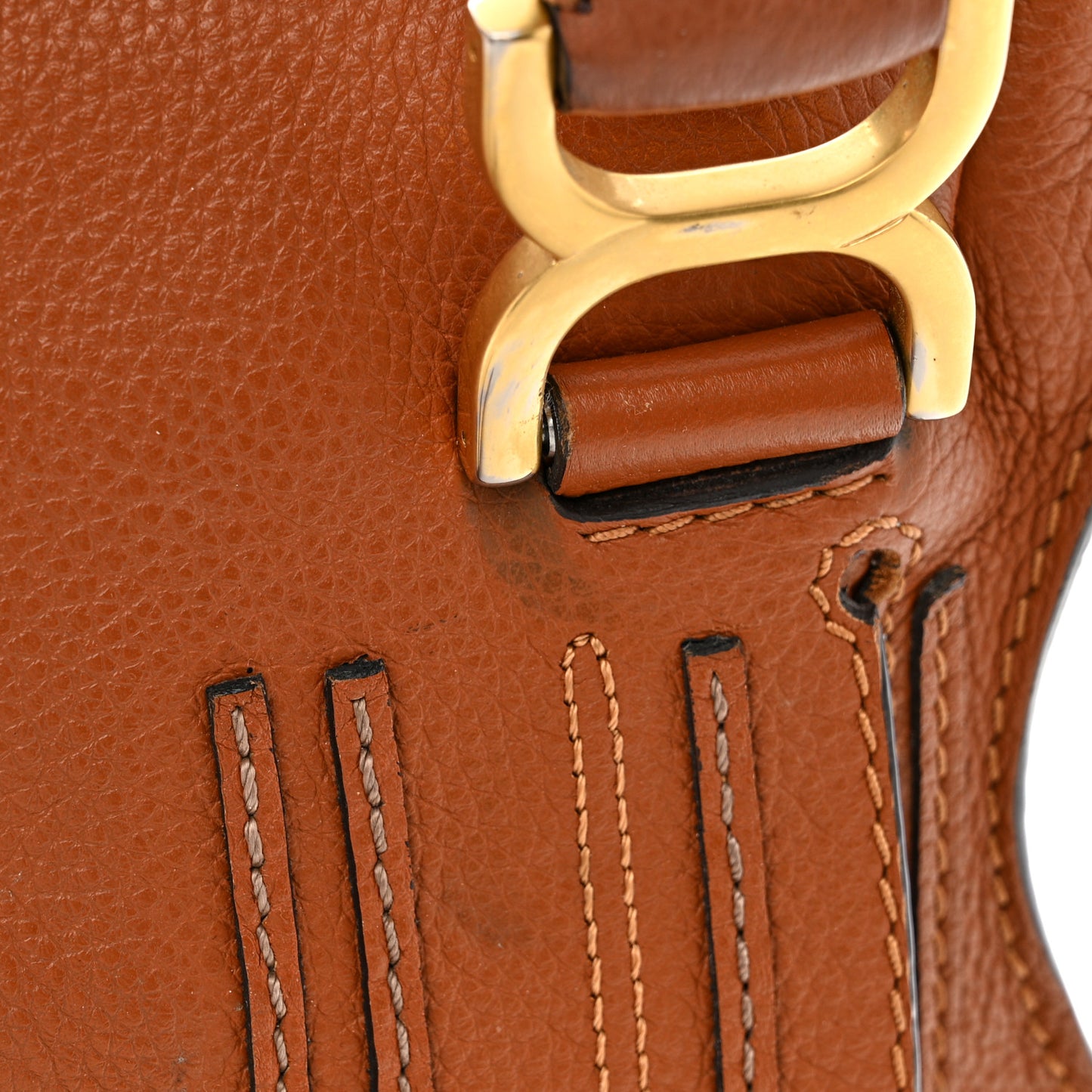 Calfskin Small Marcie Satchel Tan
