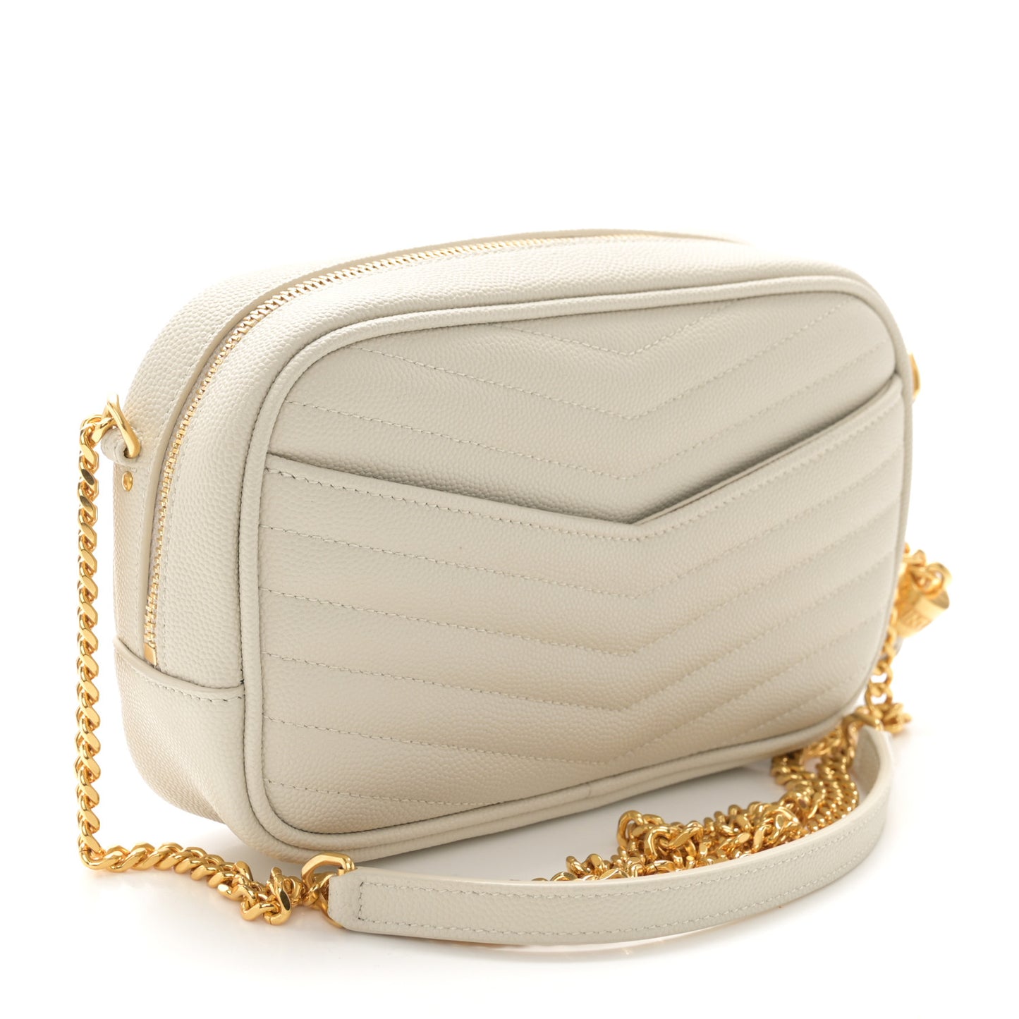 Grain De Poudre Matelasse Monogram Mini Lou Camera Bag Crema Soft