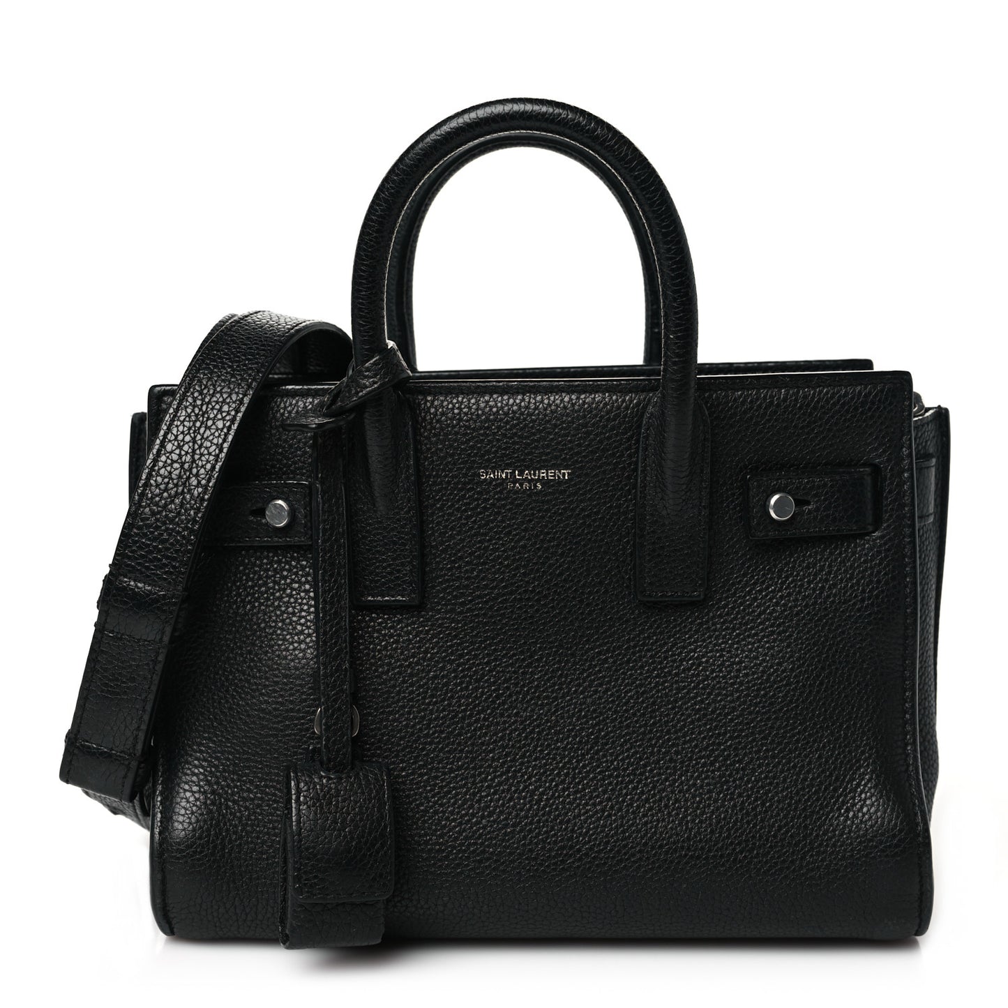 Grained Calfskin Nano Sac De Jour Souple Black