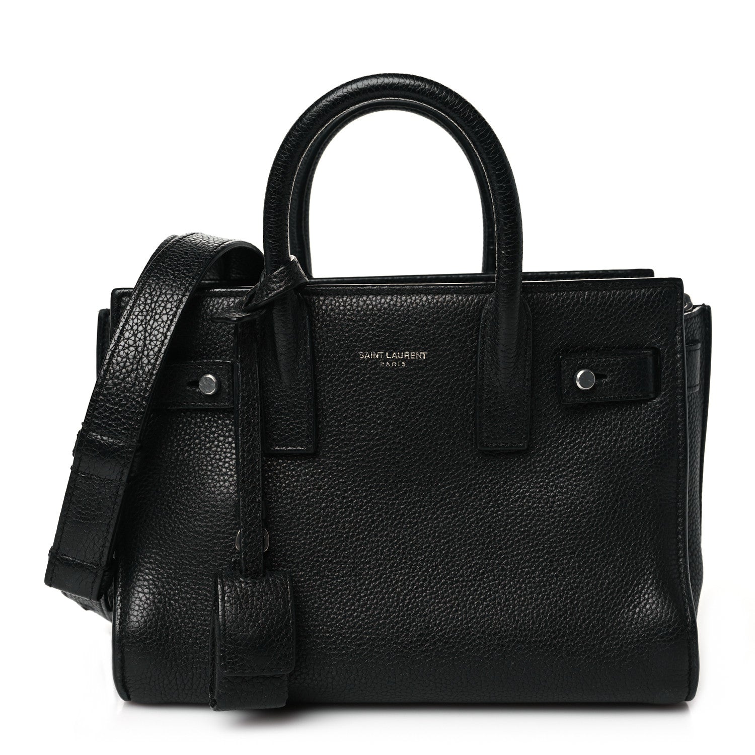 Saint Laurent Grained Calfskin Nano Sac De Jour Souple Black 1 of 12