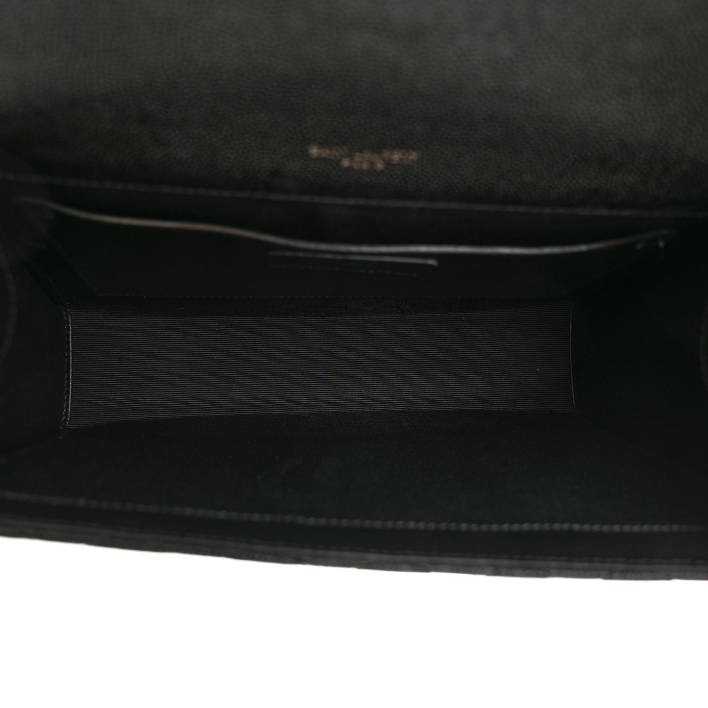 Grain De Poudre Textured Mixed Matelasse Triquilt Medium Monogram Monochrome Satchel Black