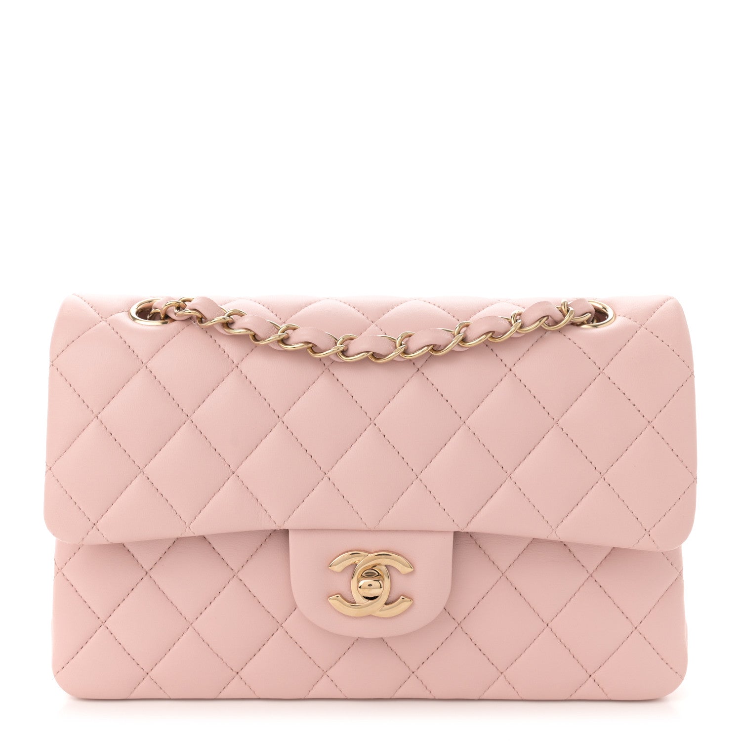 Chanel Lambskin Quilted Small Double Flap Light Pink 1 of 13
