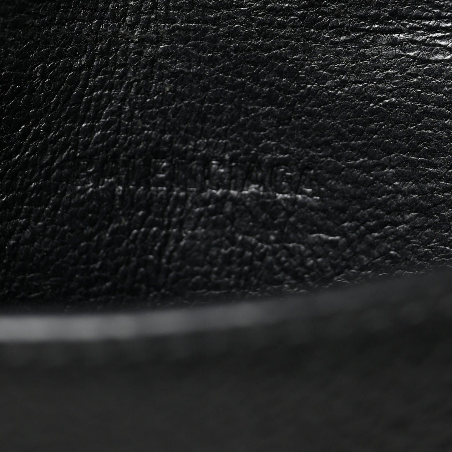 Grained Calfskin Cash Phone Holder Wallet Black