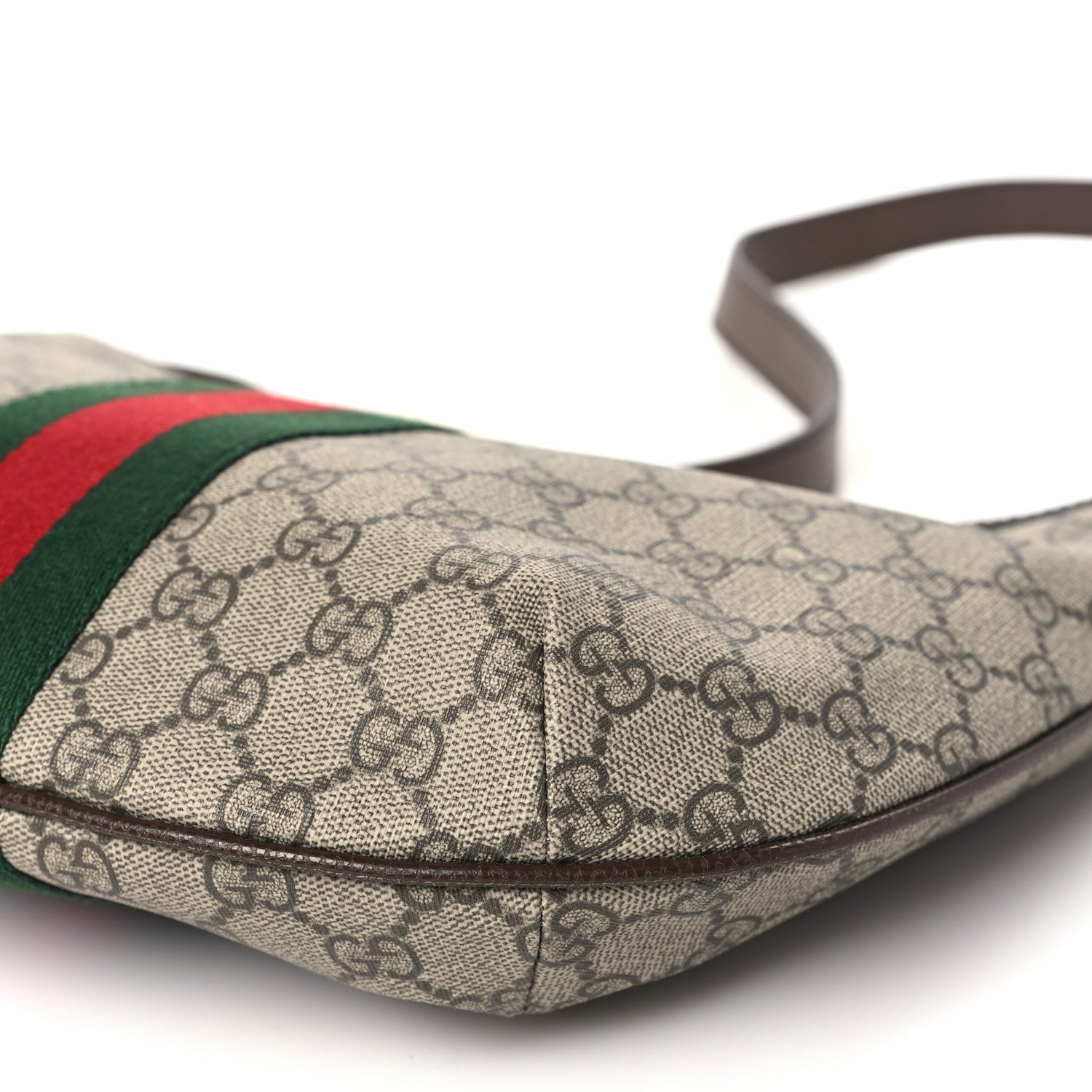 Gucci GG Supreme Monogram Web Small Ophidia Half Moon Hobo Brown 10 of 10