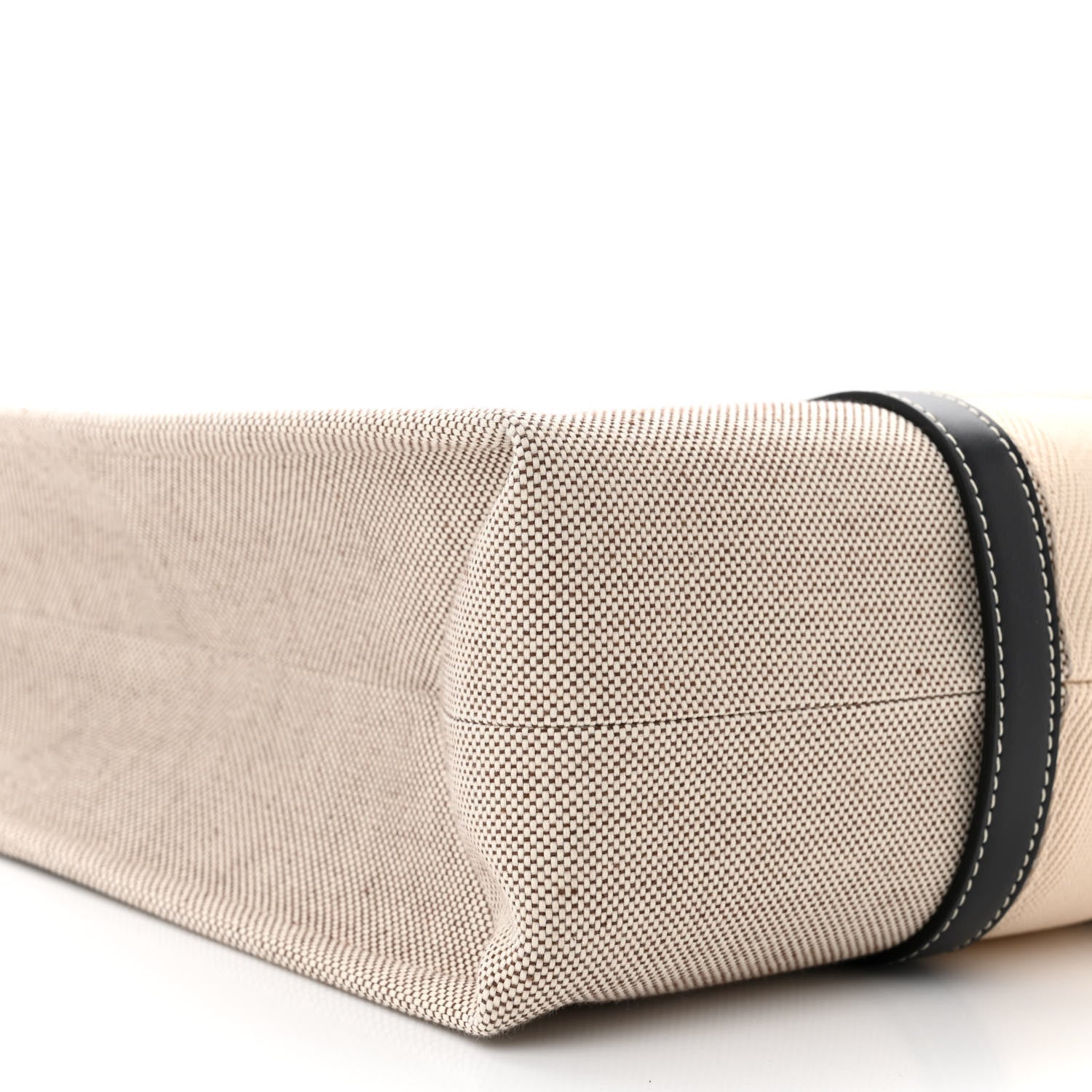 Chloe Cotton Calfskin Large Woody Ribbon Tote White Blue 9 of 10