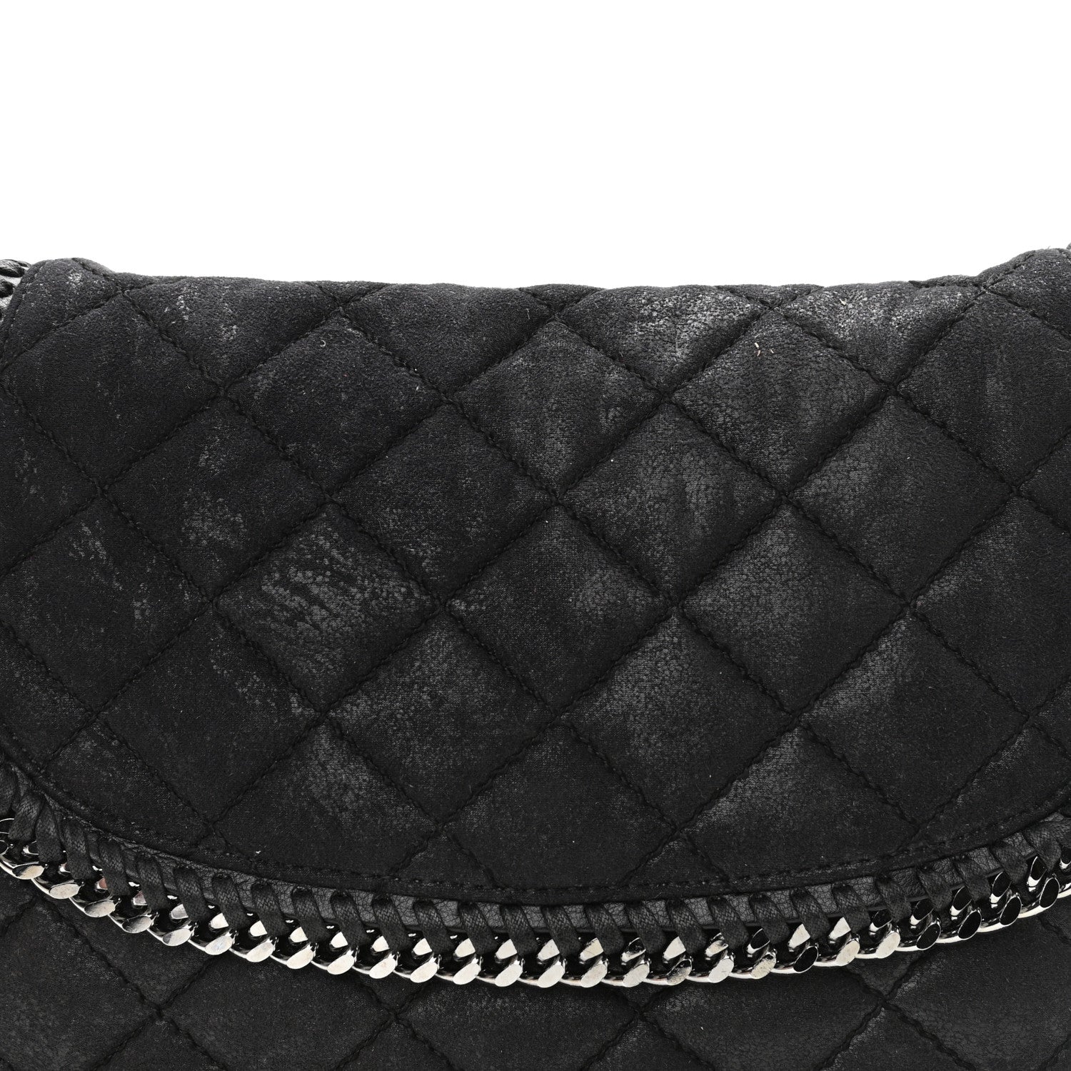 Stella McCartney Shaggy Deer Quilted Falabella Shoulder Bag Black 10 of 11