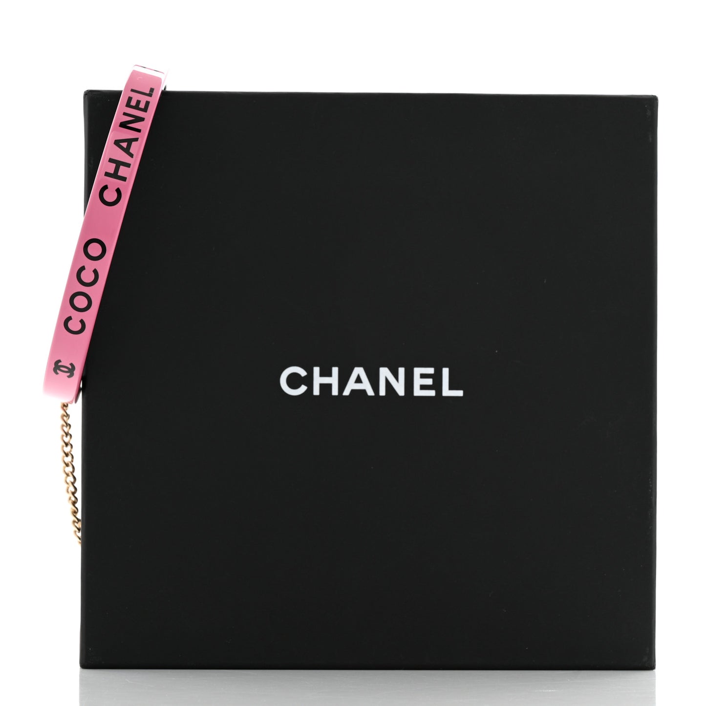 Resin Logo Choker Pink Black