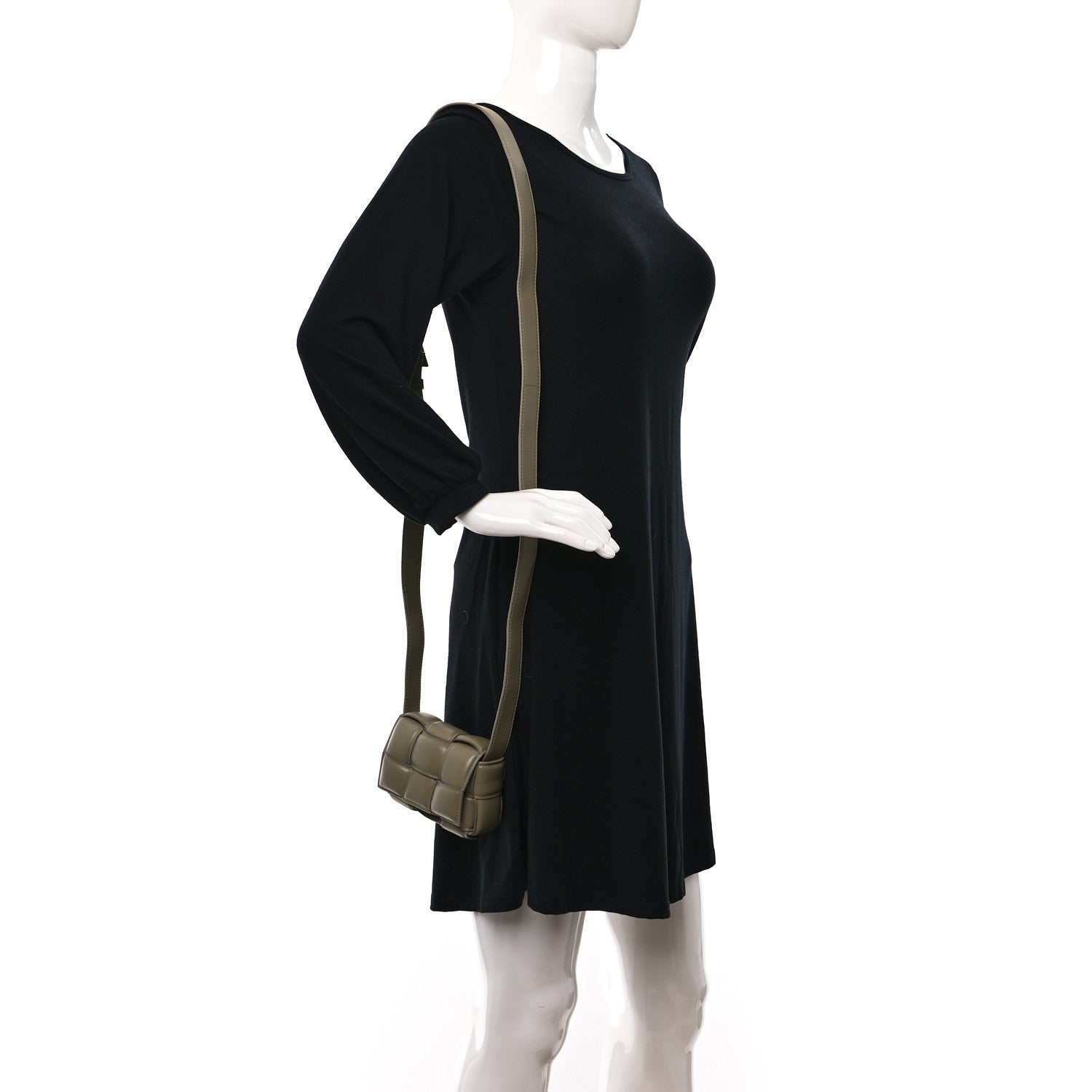 Bottega Veneta Lambskin Maxi Intreccio Padded Mini Candy Cassette Crossbody Bag Travertine 2 of 9