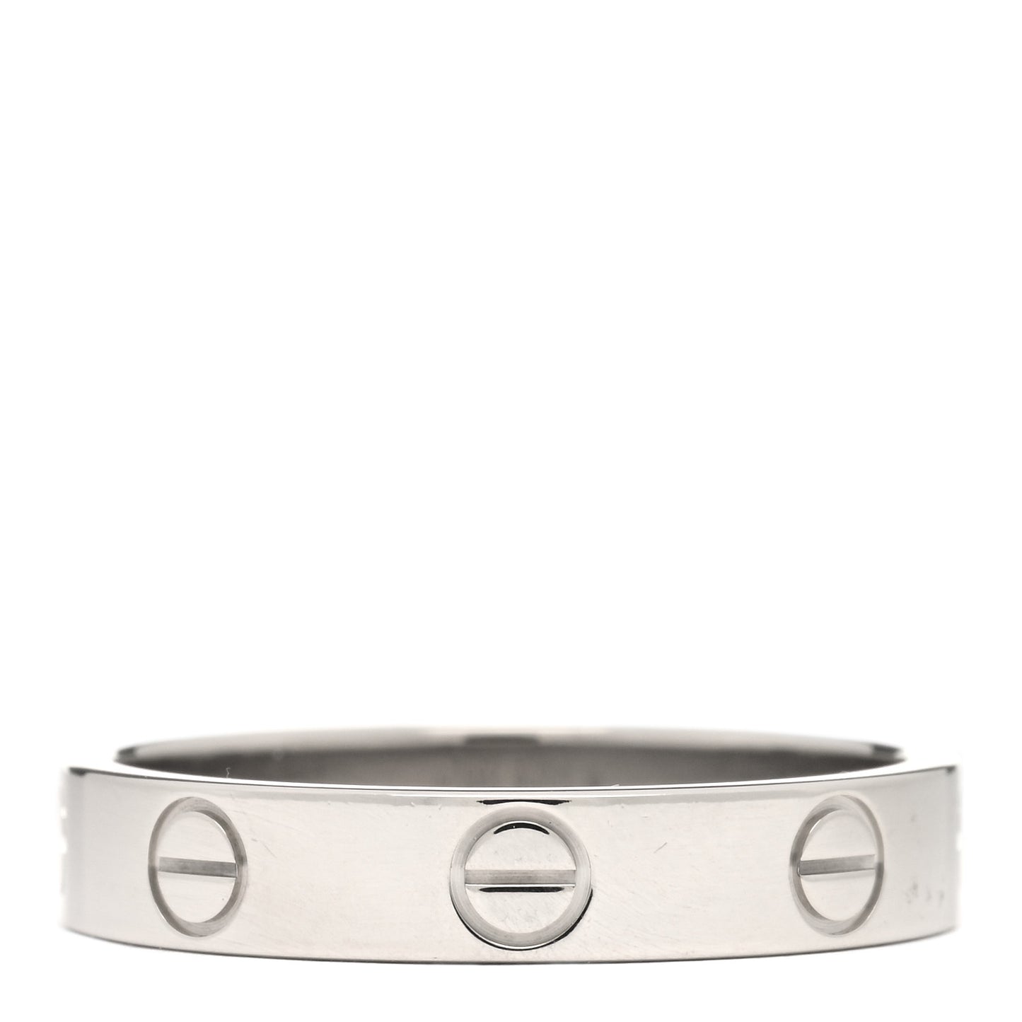 18K White Gold 3.5mm LOVE Wedding Band Ring 52 6