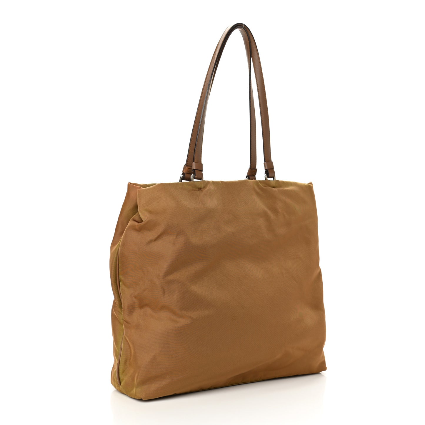 Tessuto Nylon Saffiano Tote Brown