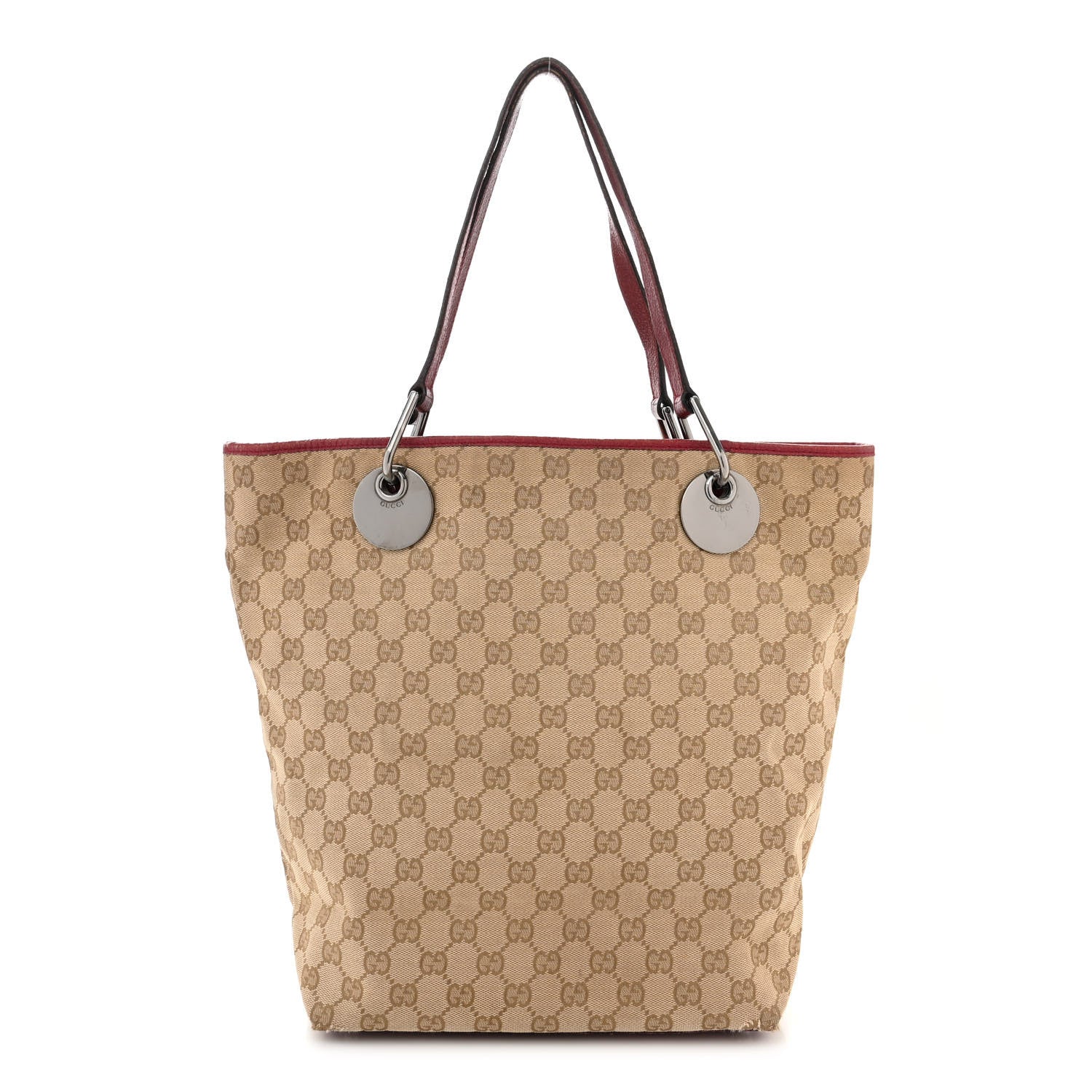 Gucci Monogram Large Eclipse Tote Red 1 of 14