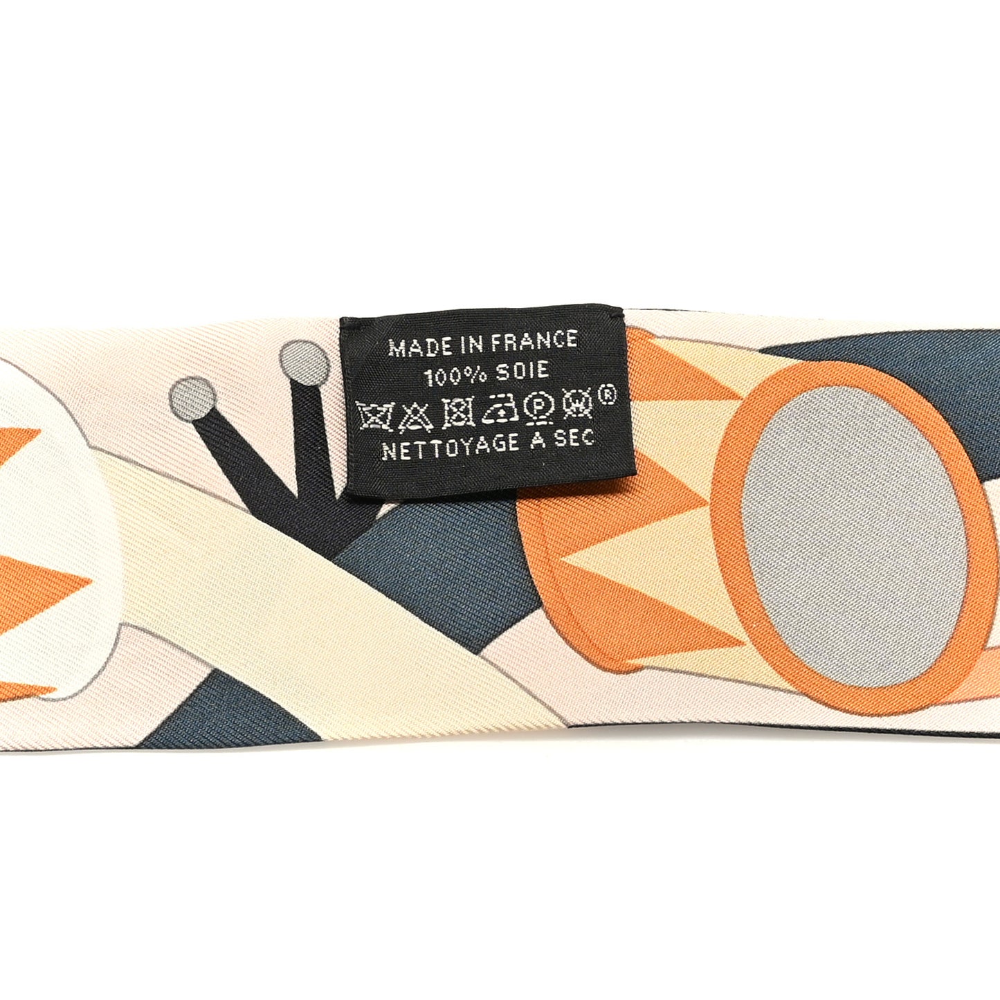 Silk Parade En Fanfare Twilly Noir Caramel Gris