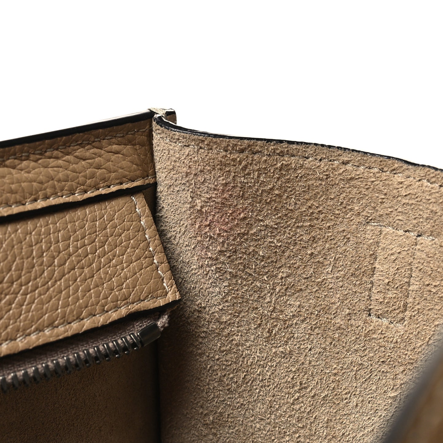 Drummed Calfskin Nano Luggage Dune