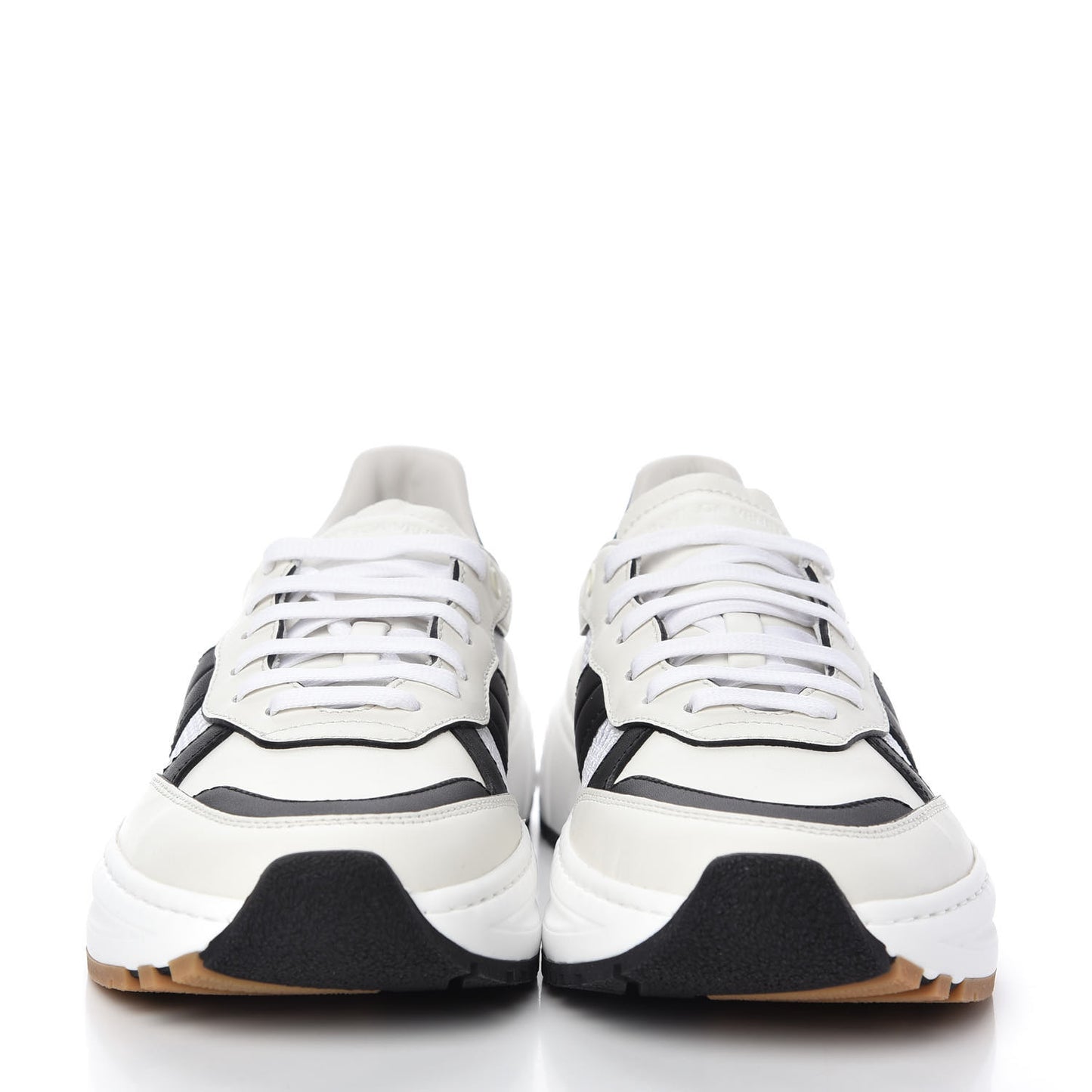 Calfskin Technical Mesh Speedster Sneakers 40 White Black