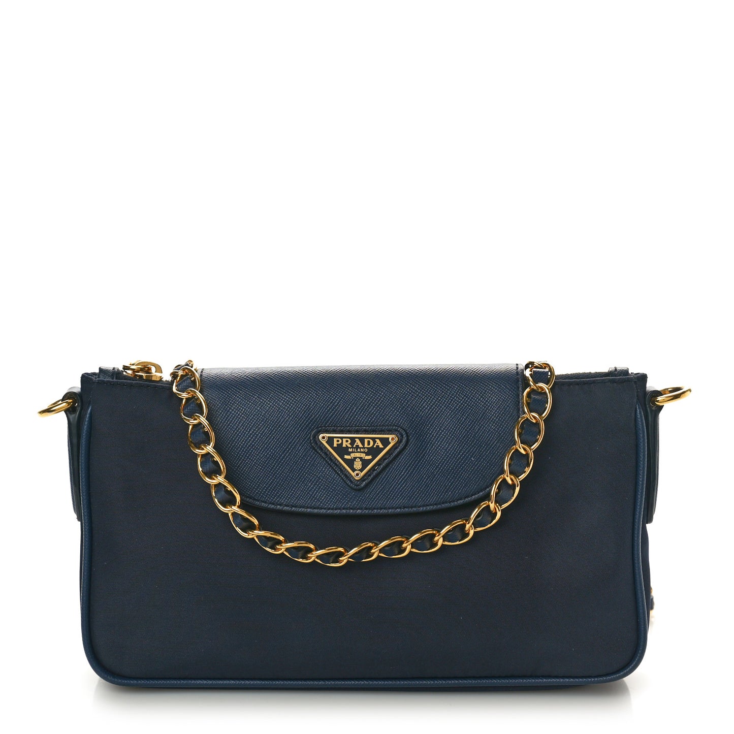 Tessuto Nylon Saffiano Crossbody Bag Bleu