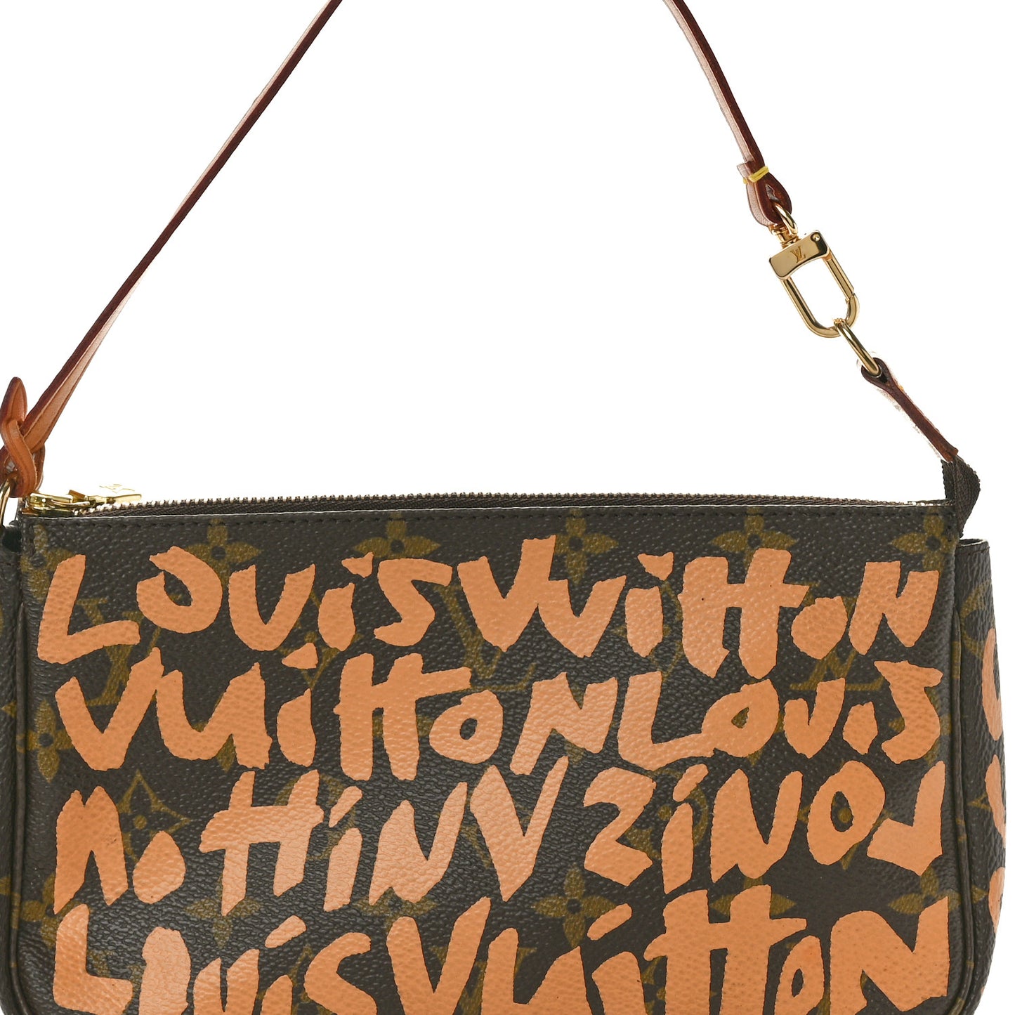 Monogram Graffiti Pochette Accessories Peach