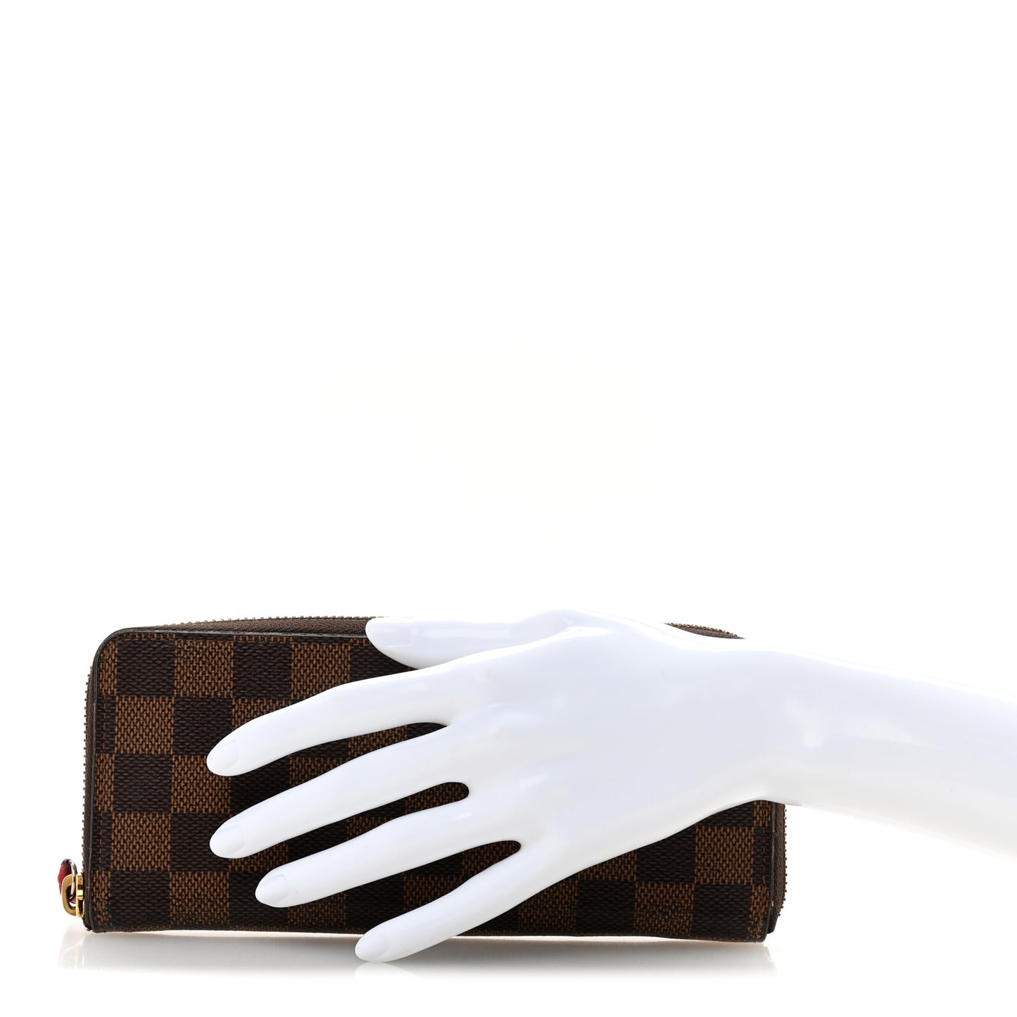 Damier Ebene Clemence Wallet Cherry