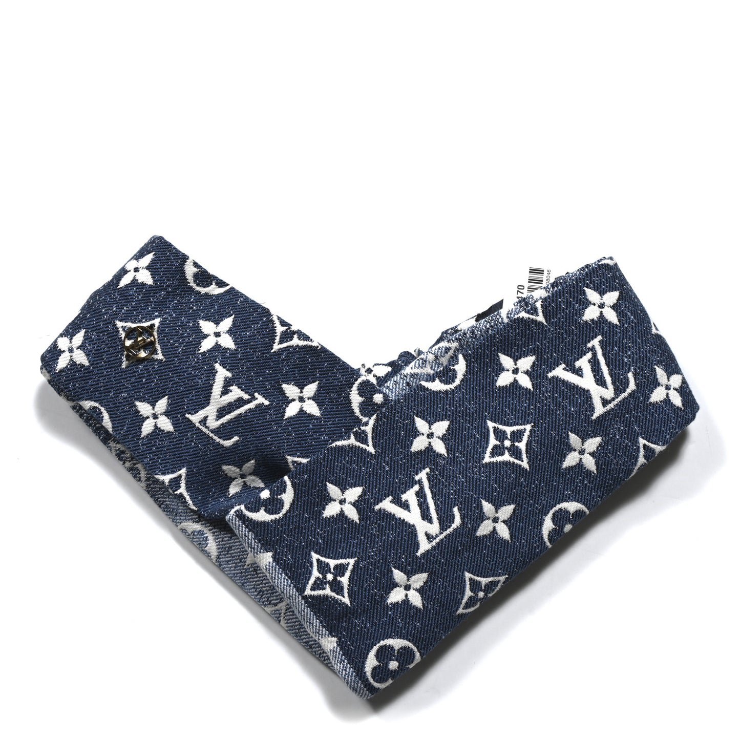 Monogram Jacquard Denim Bandeau Headband Blue