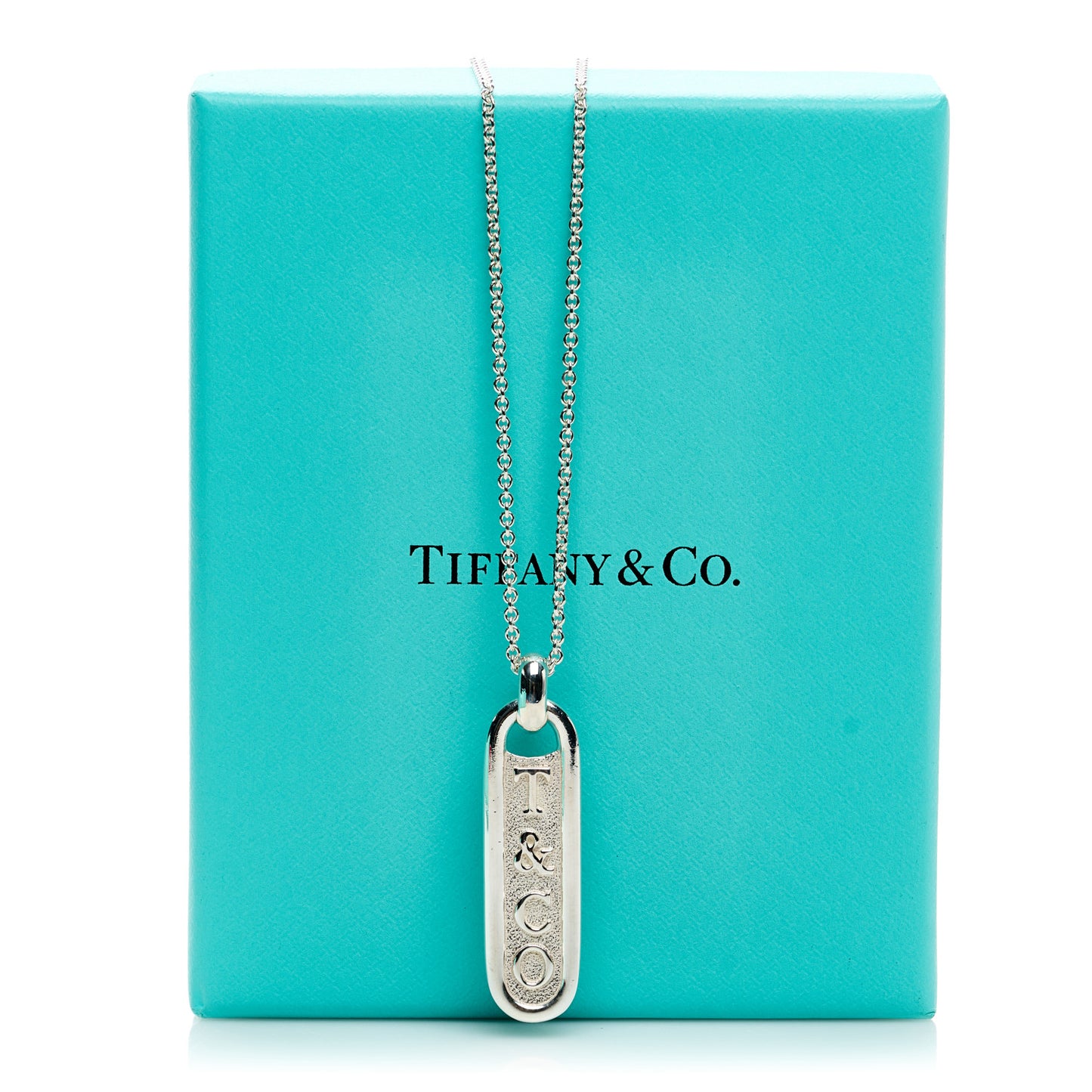 Sterling Silver Zipper Bar Pendant Necklace