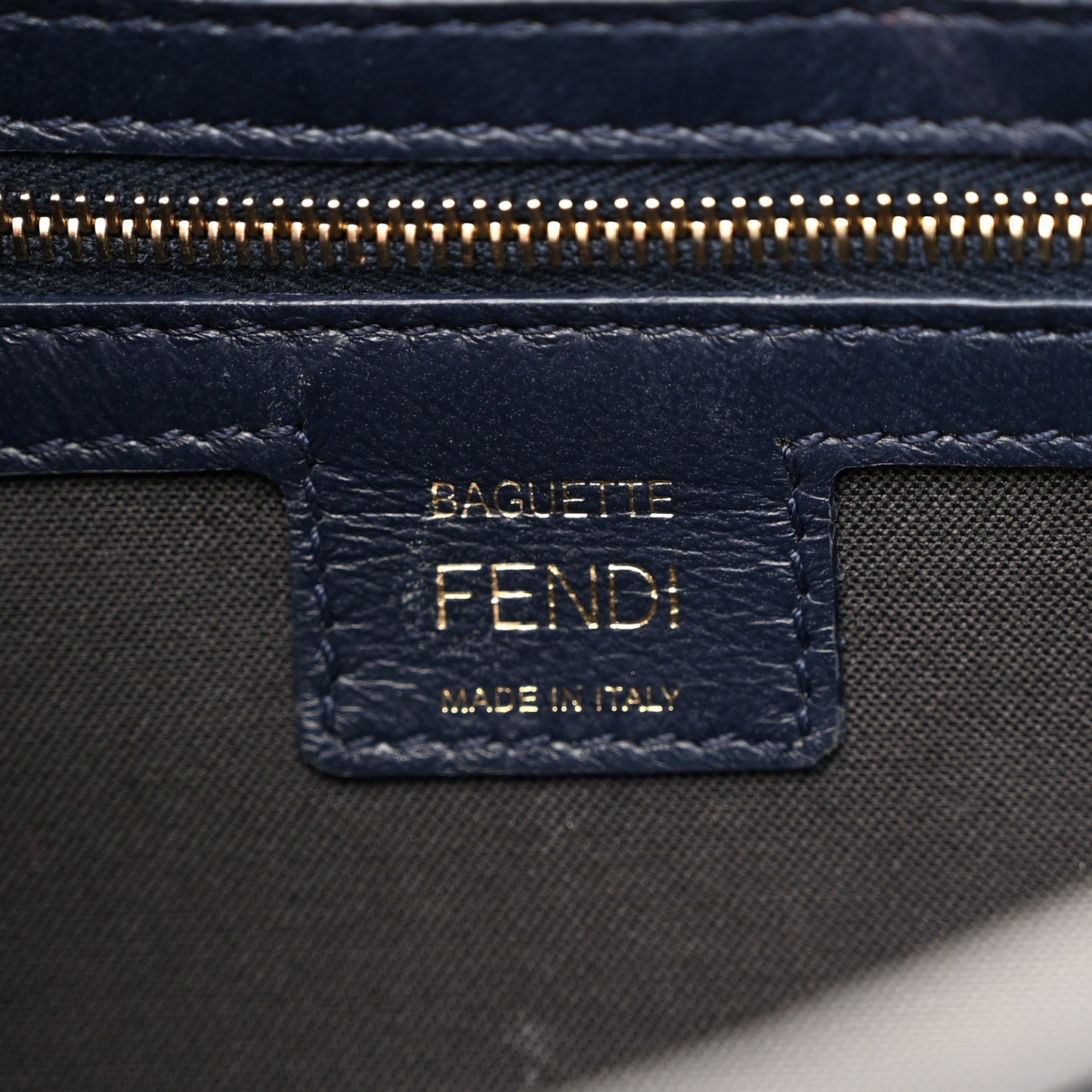 Nappa FF 1974 Embossed Baguette Midnight
