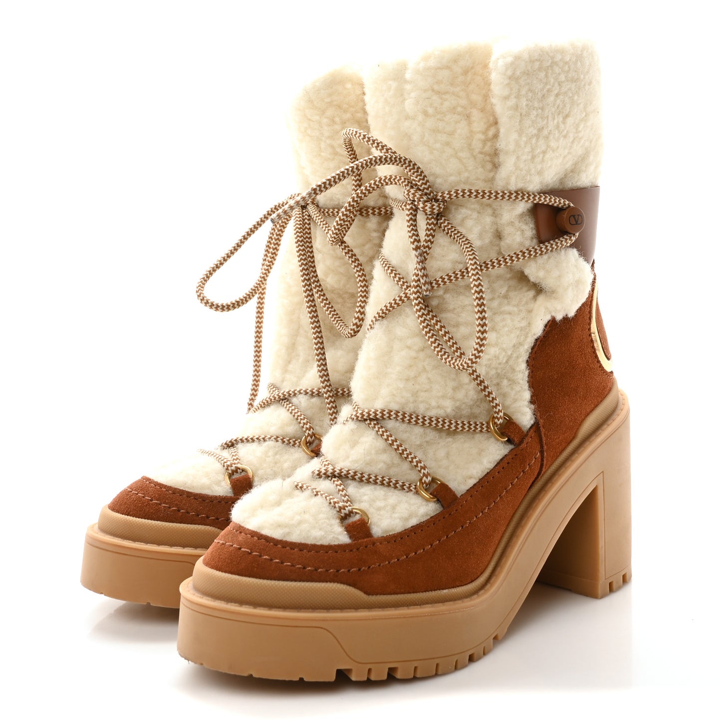 Suede Shearling Vlogo Trekkgirl Ankle Boots 36 Selleria