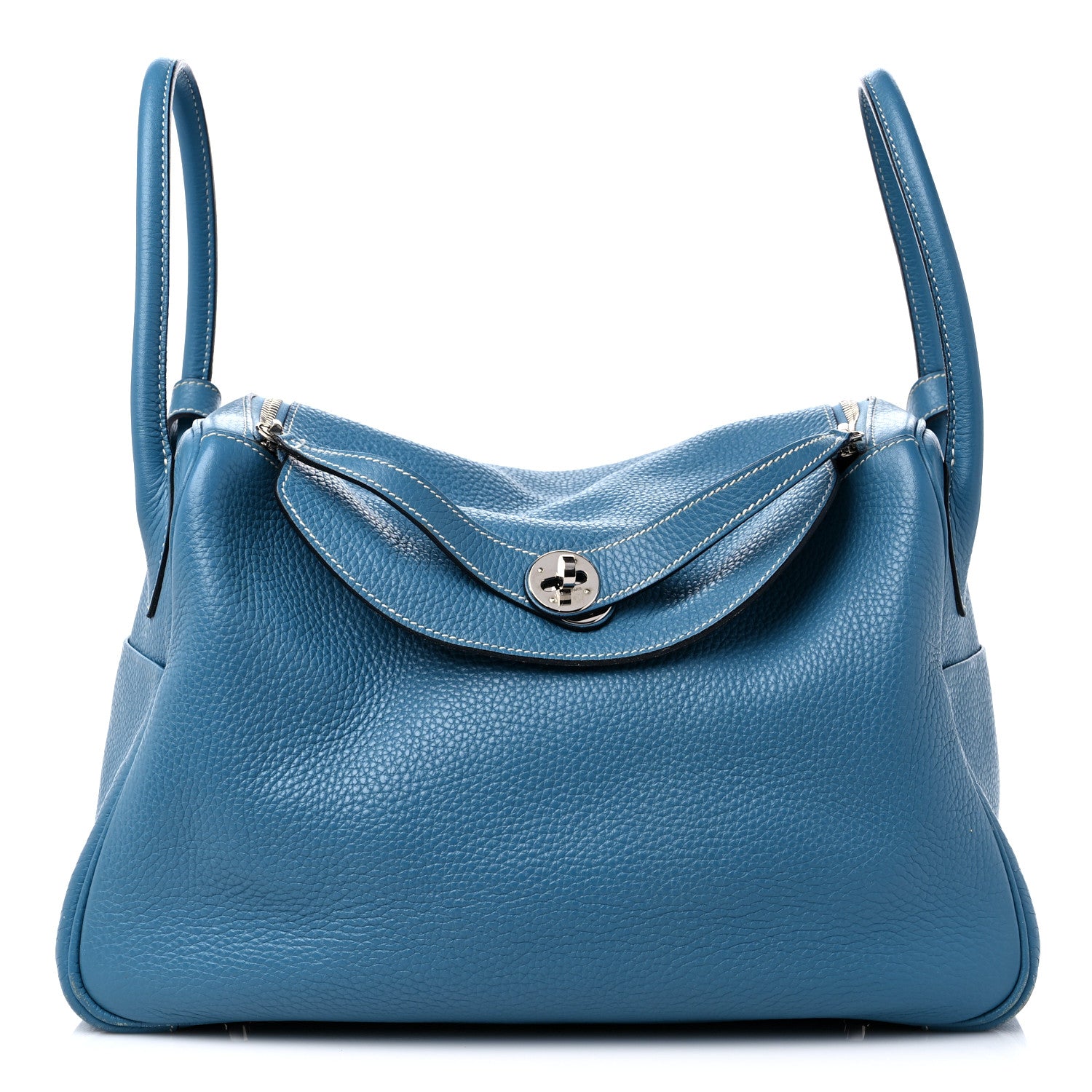 Hermes Taurillon Clemence Lindy 34 Bleu Jean 1 of 21