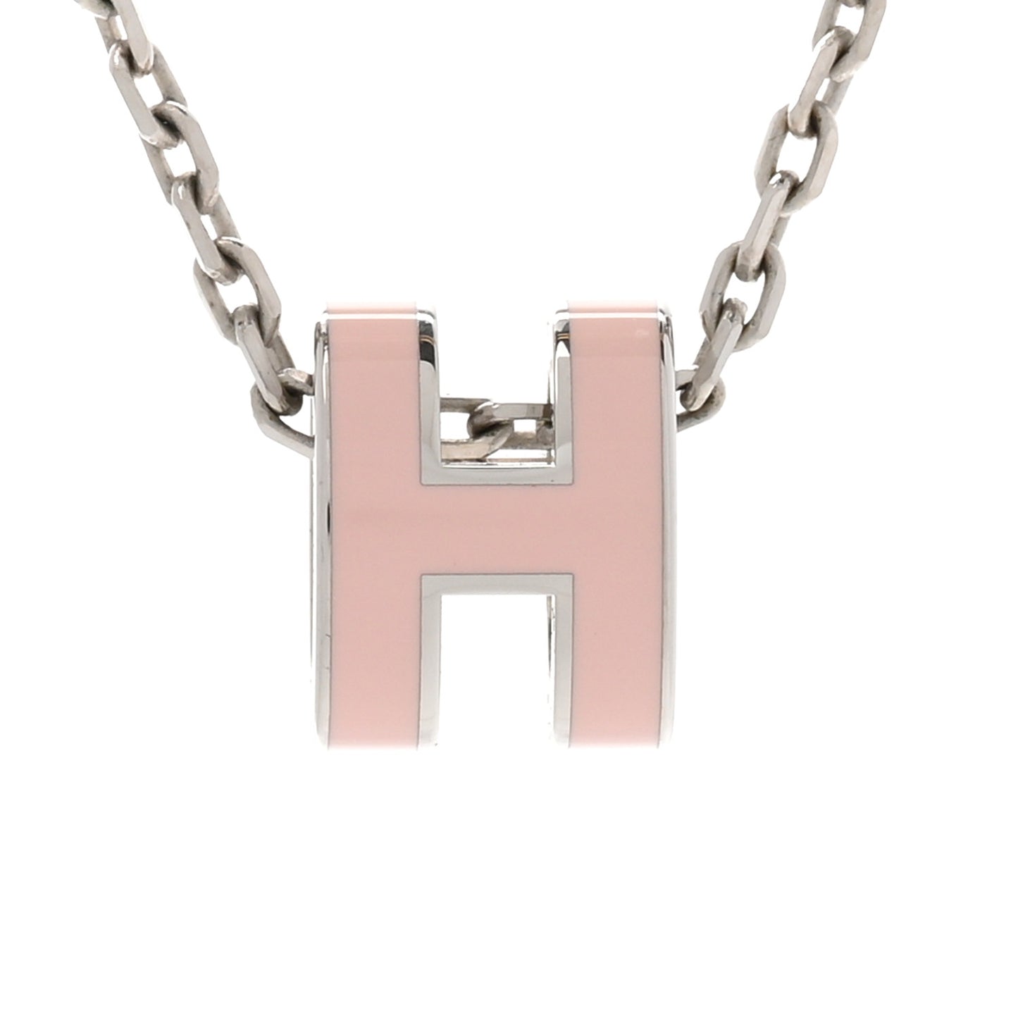 Palladium Mini Pop H Pendant Necklace Rose Dragee
