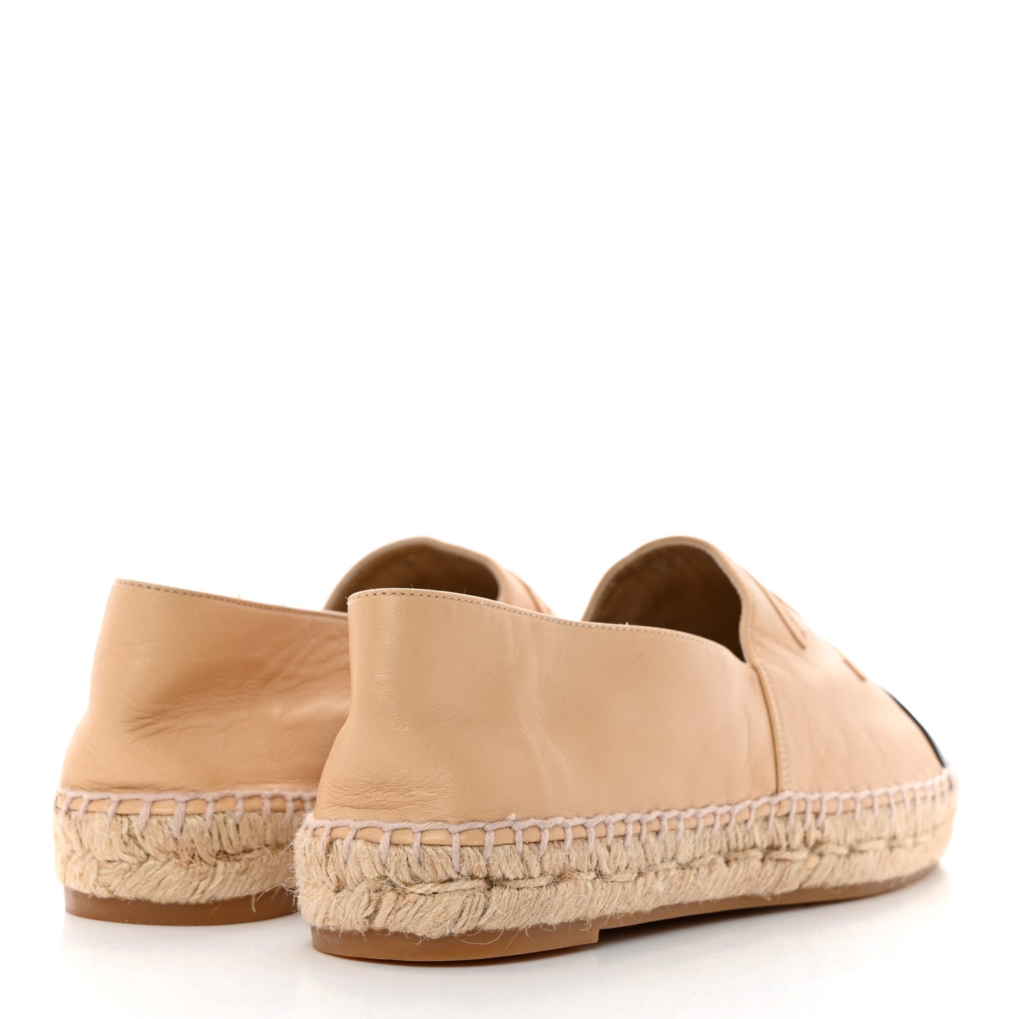 Lambskin CC Espadrilles 38 Beige Black