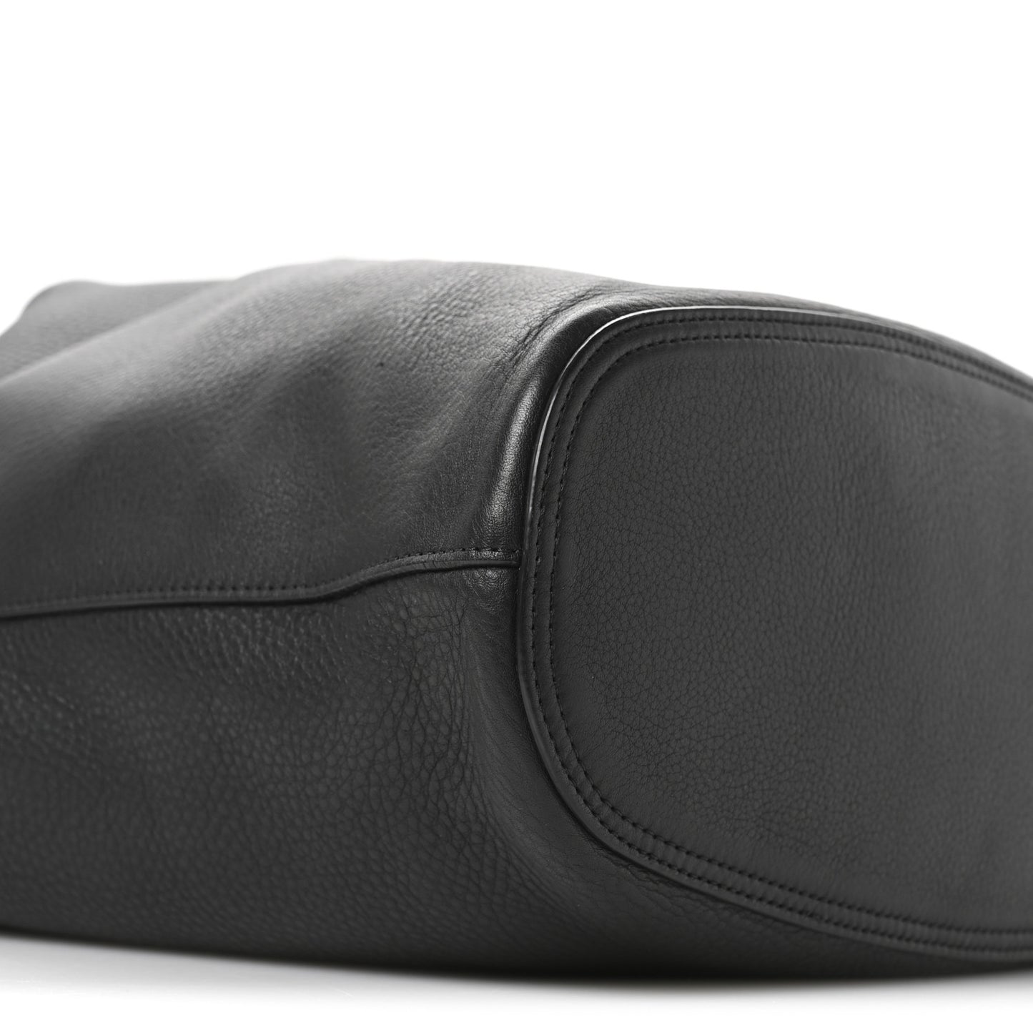 Grained Calfskin Bindle Three Bag Black