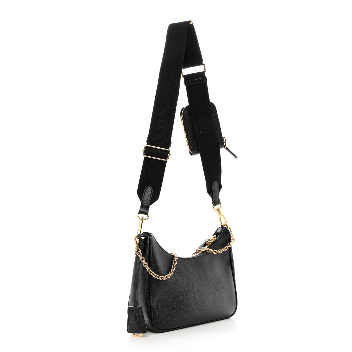 Saffiano Lux Re-Edition 2005 Shoulder Bag Black