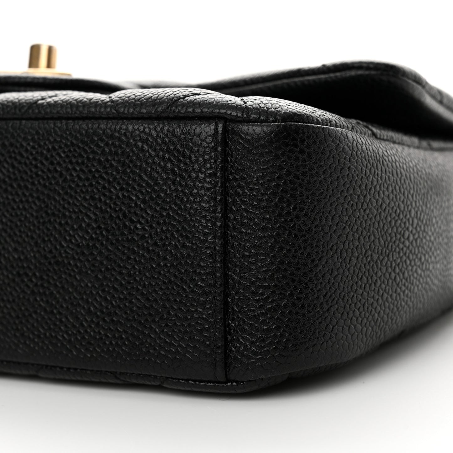 Caviar Quilted Chain Soul Flap Black